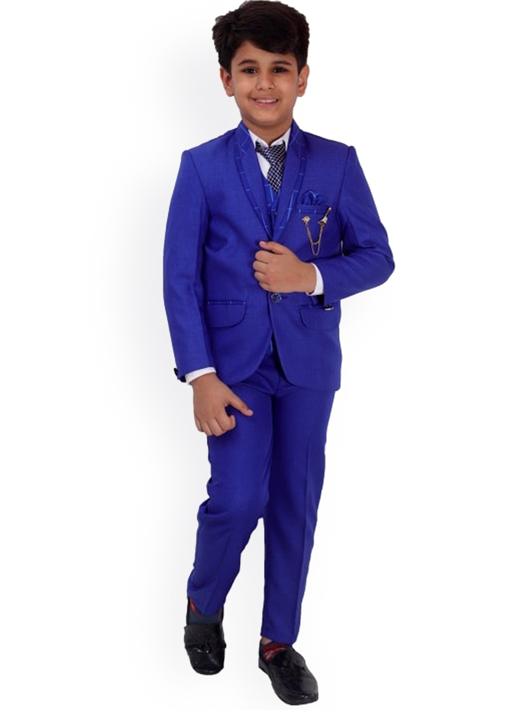 

BAESD Boys Single-Breasted 5-Piece Suit, Blue