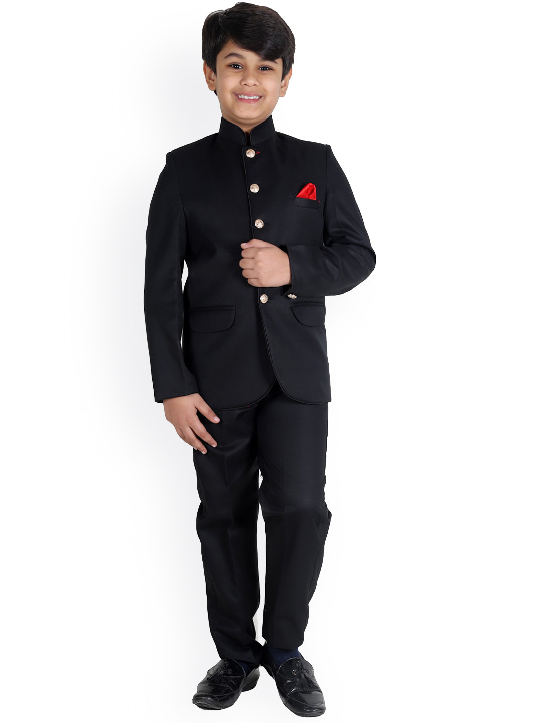 

BAESD Boys Single-Breasted 2-Piece Suit, Black