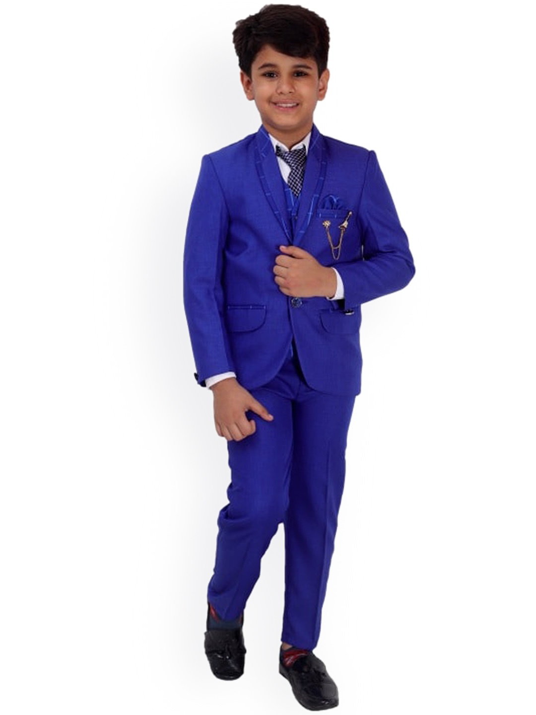 

BAESD Boys Single-Breasted 5-Piece Suits, Blue