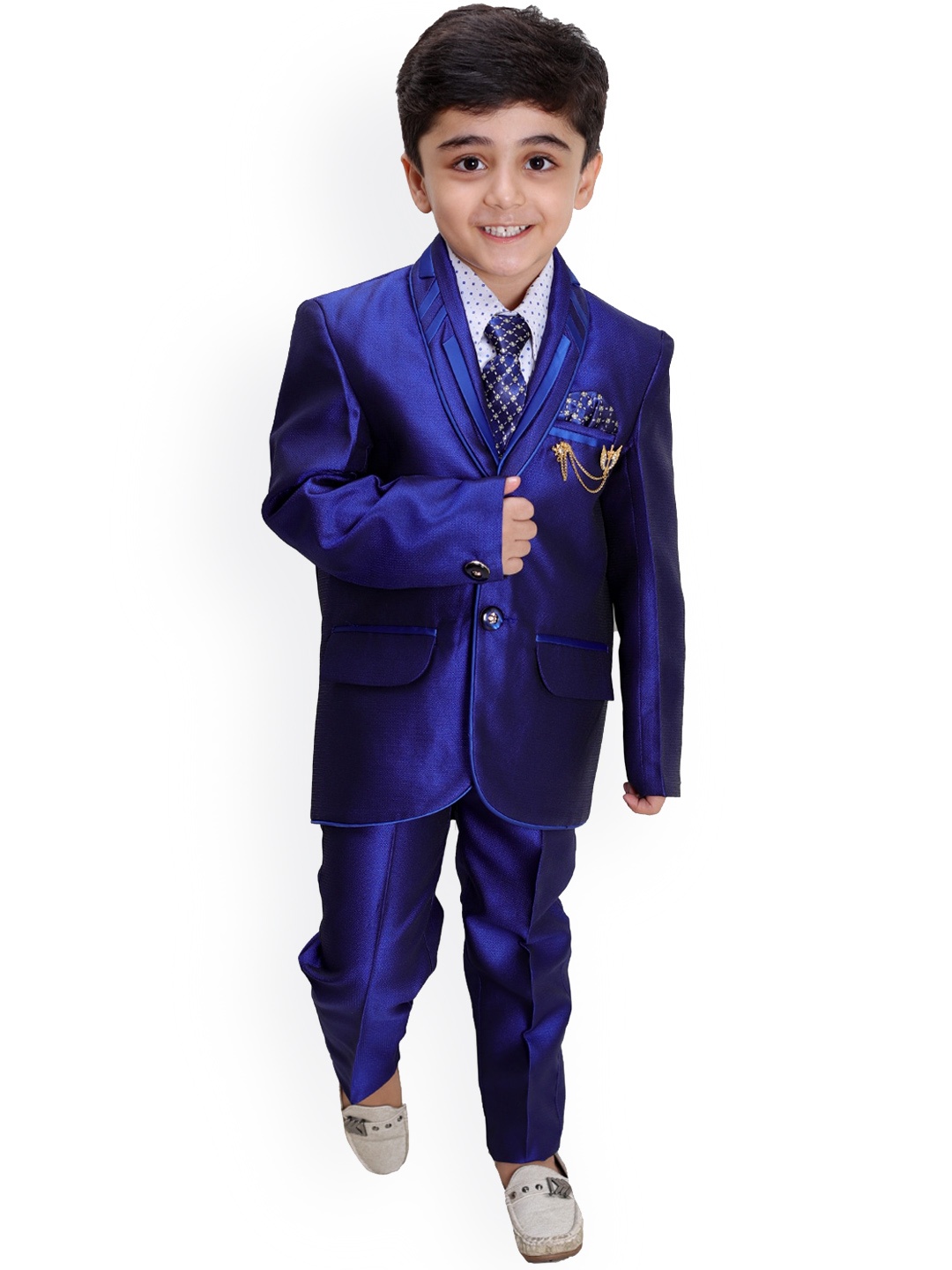 

BAESD Boys Single-Breasted Four-Piece Suits, Blue