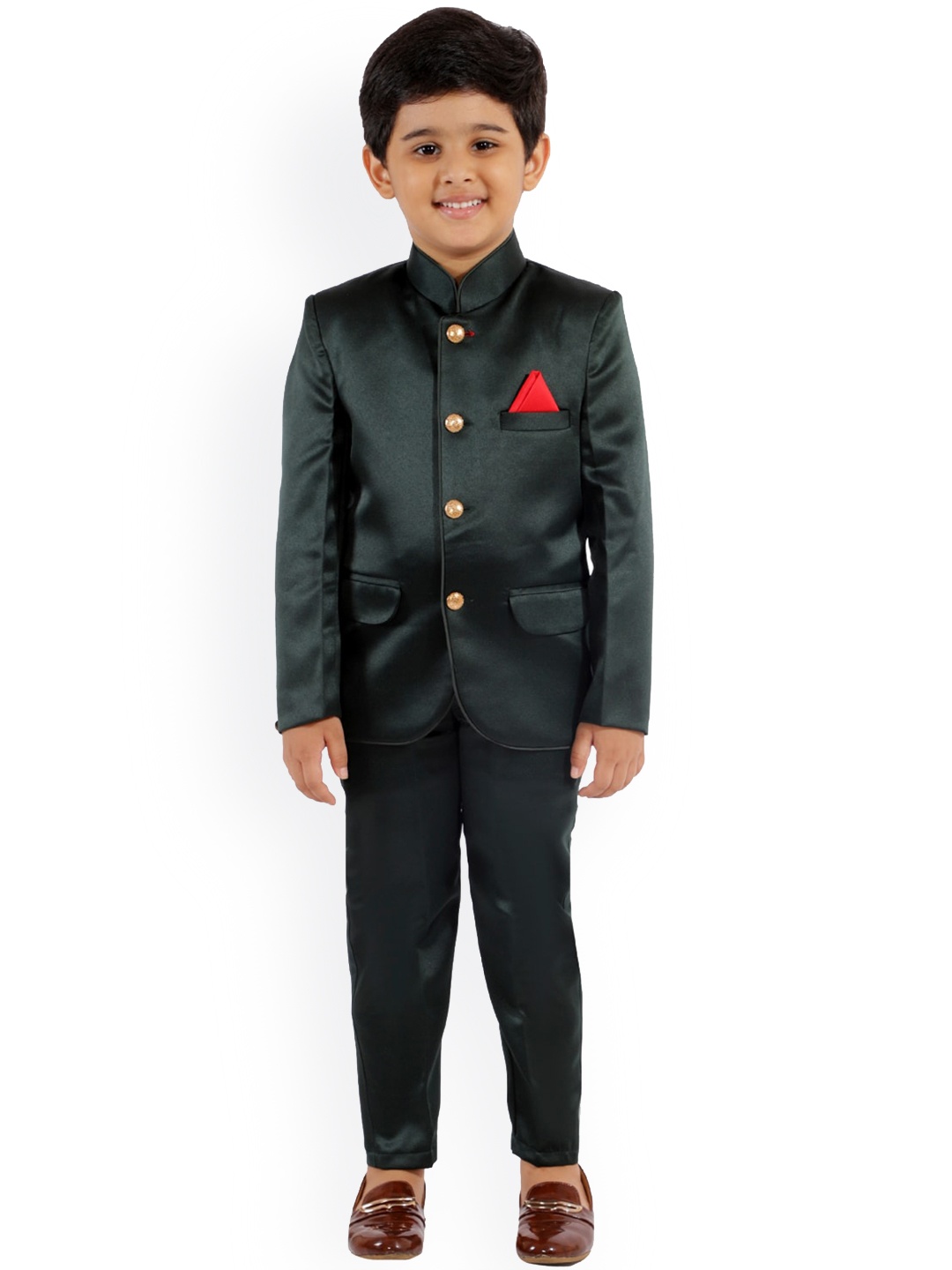 

BAESD Boys Single Breasted 2 Piece Suit, Green