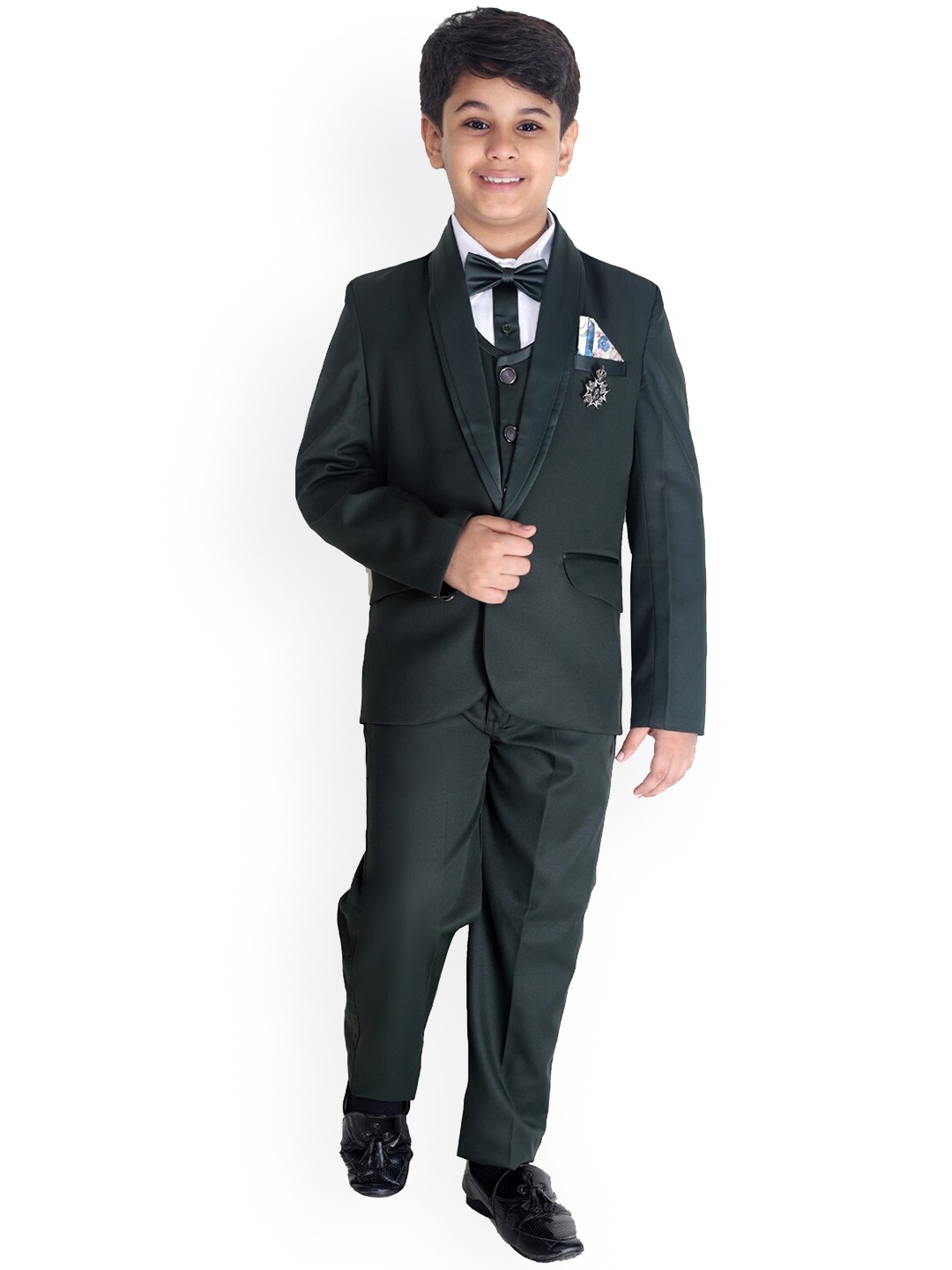 

BAESD Boys 5-Piece Single-Breasted Suit, Green