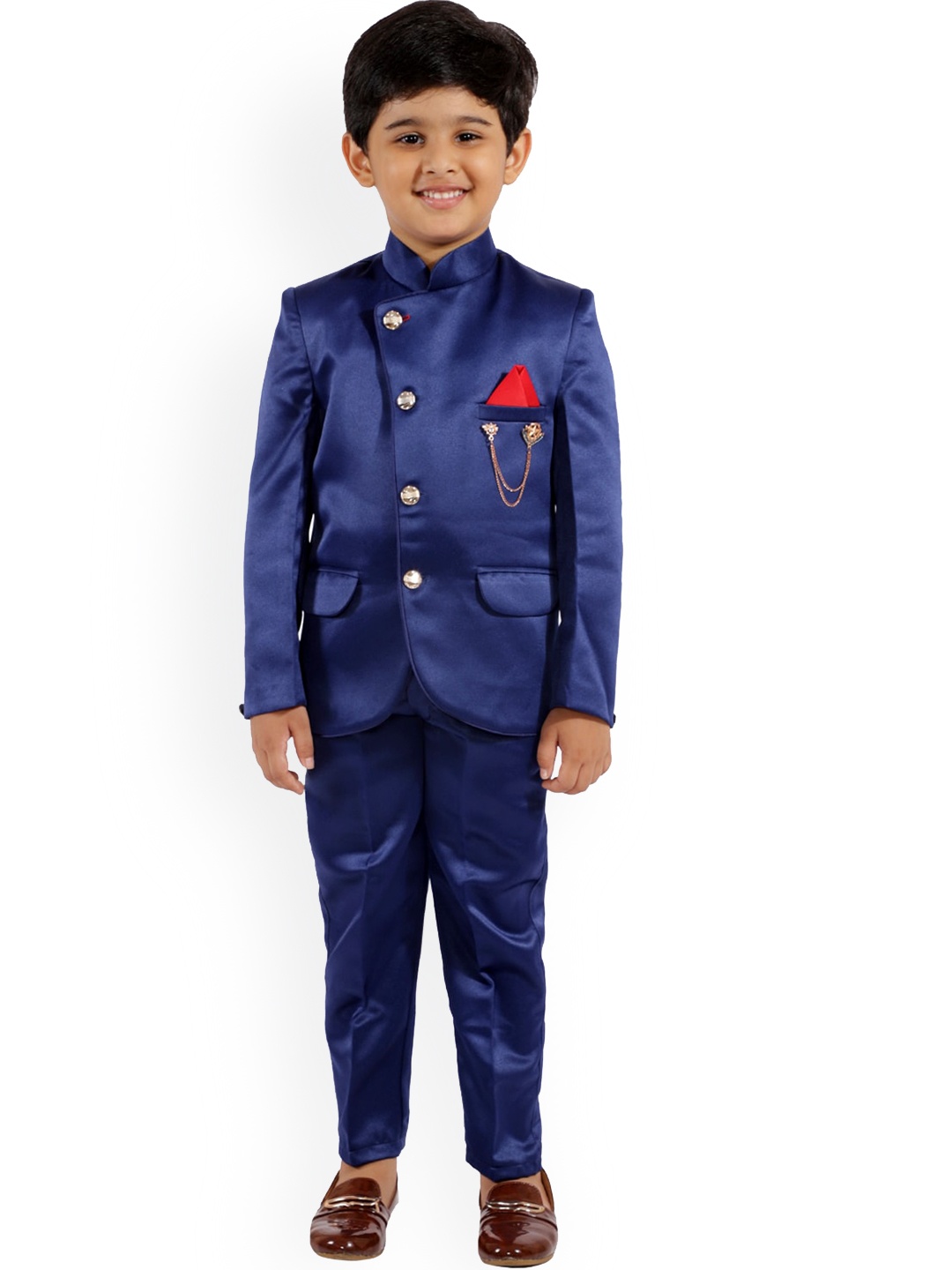 

BAESD Boys Single-Breasted Two-Piece Party Suit, Blue