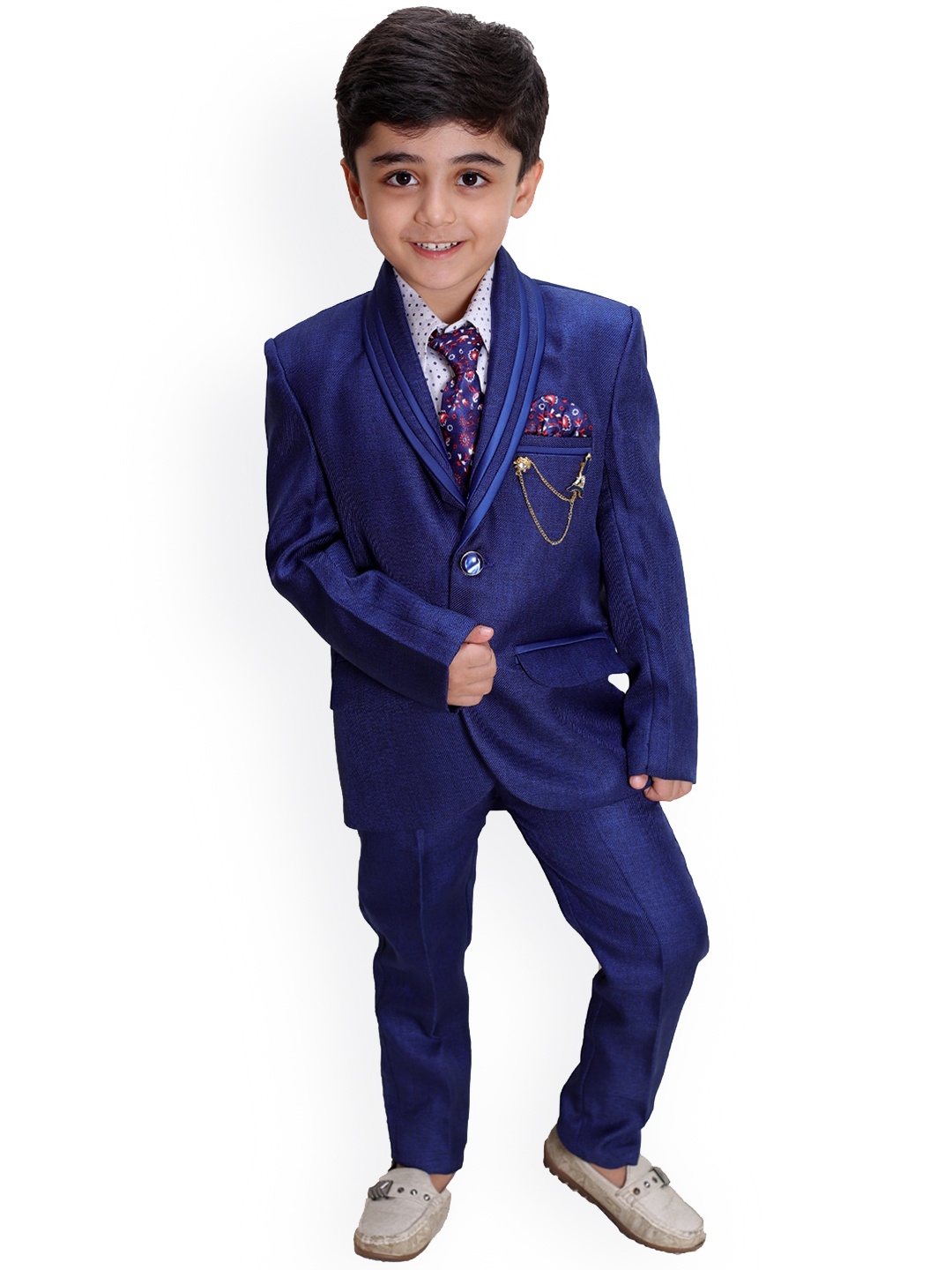 

BAESD Boys Single Breasted 5 Piece Suit, Blue