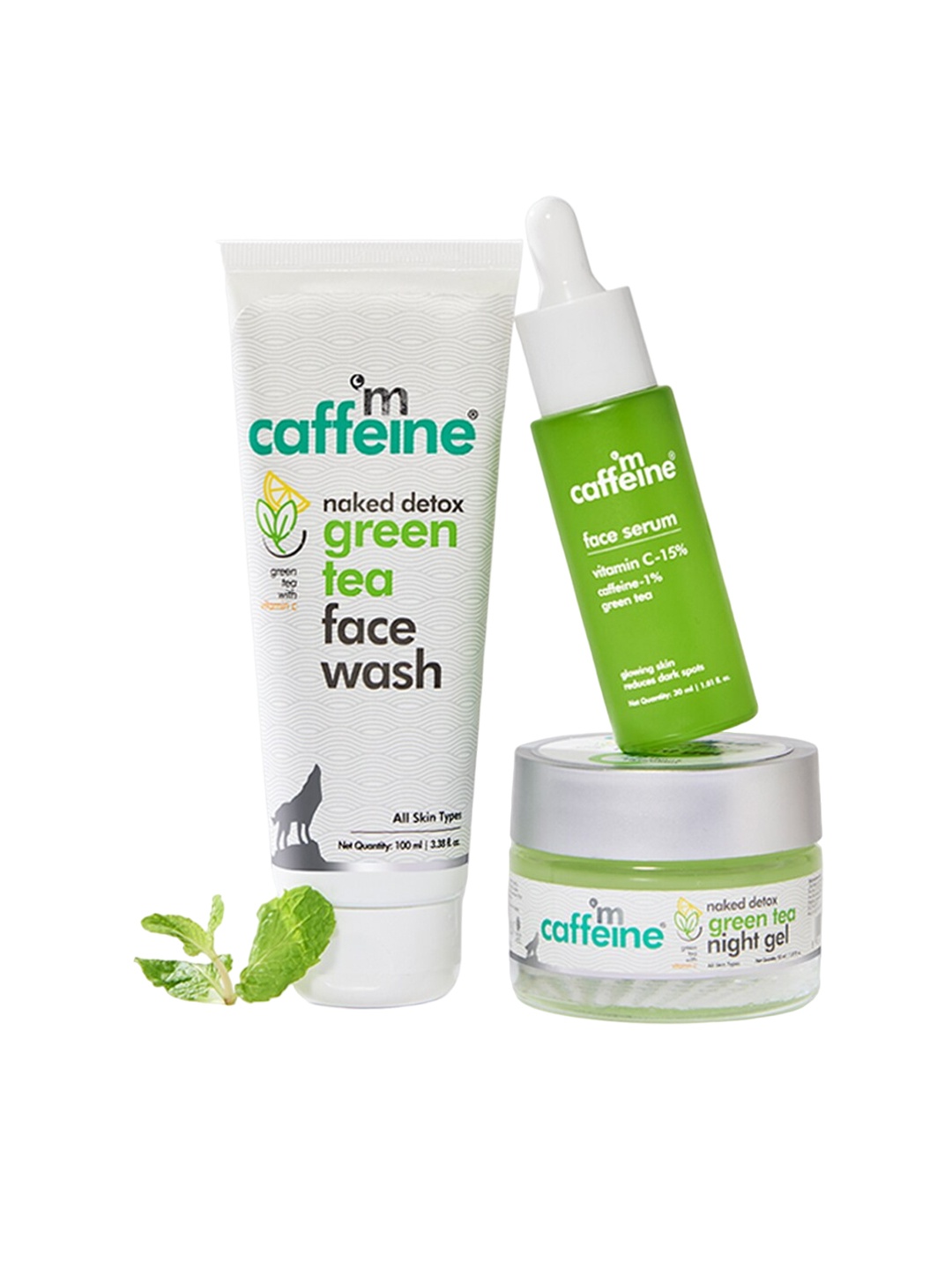 

MCaffeine Green Tea Face Glow Night Routine, White