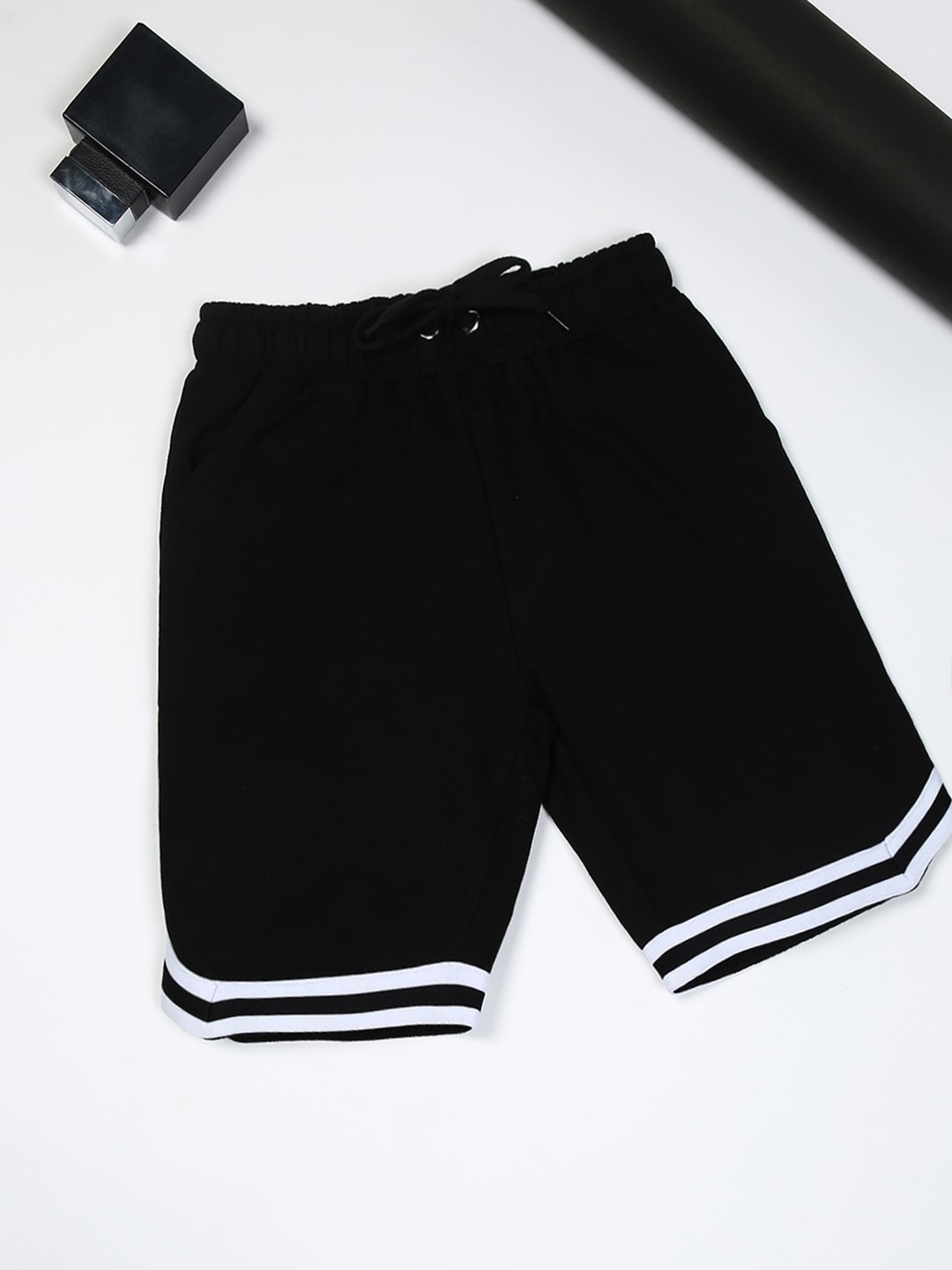 

Urban Dog Boys Mid-Rise Cotton Shorts, Black
