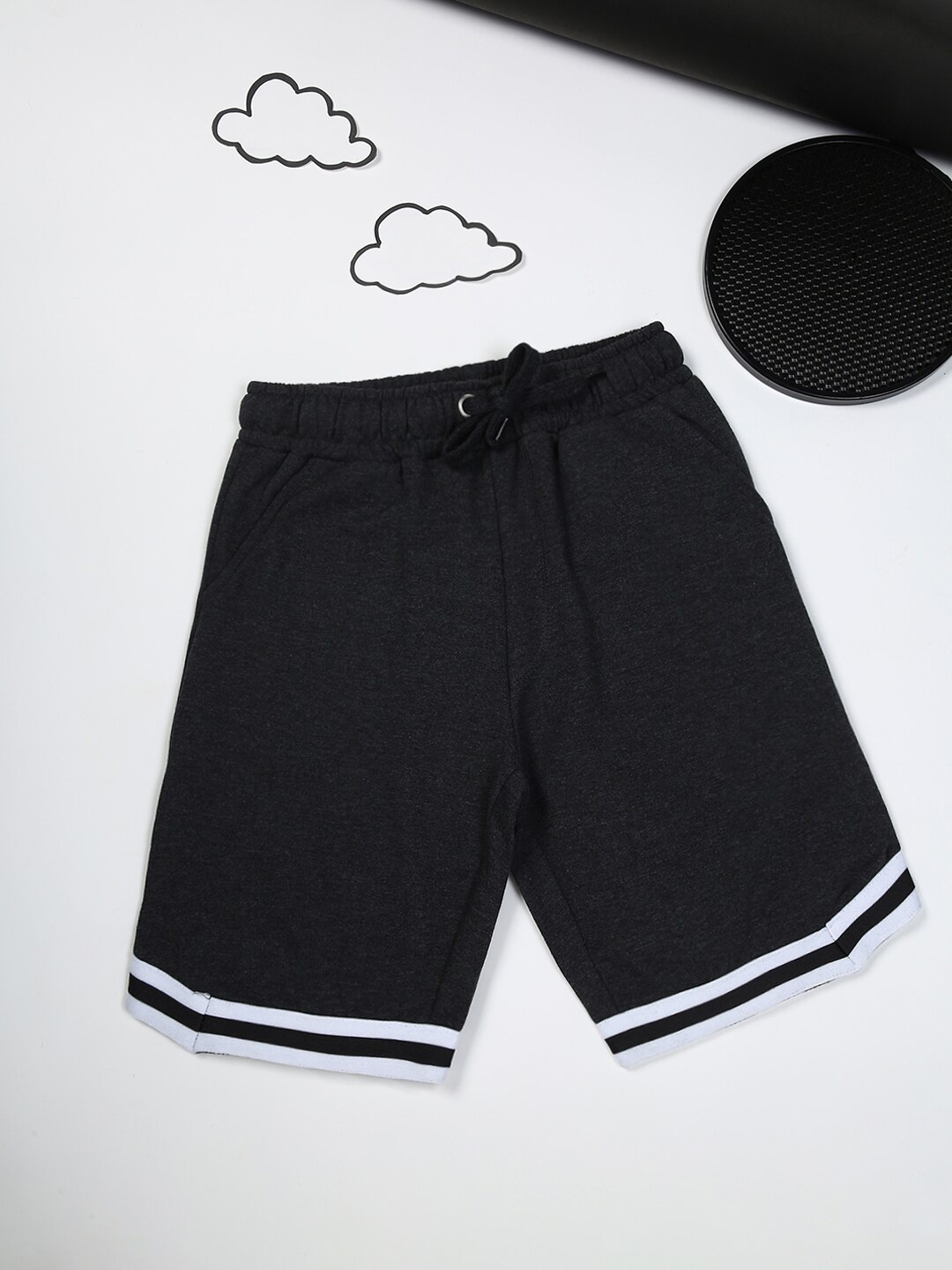 

Urban Dog Boys Mid-Rise Cotton Shorts, Charcoal