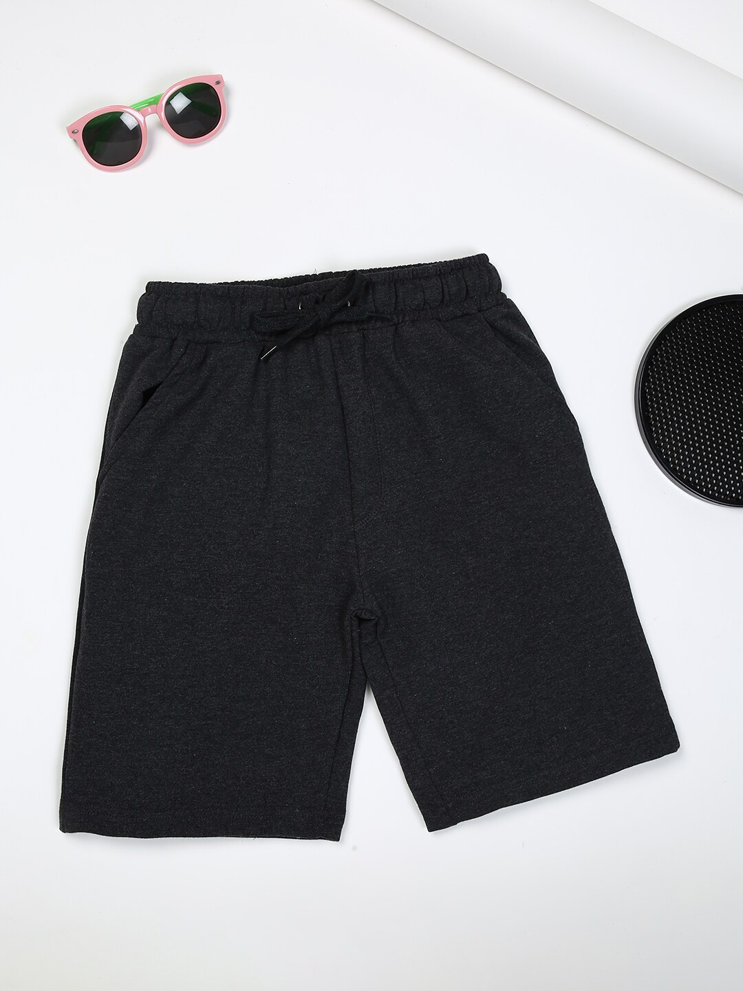 

Urban Dog Boys Mid-Rise Cotton Shorts, Charcoal