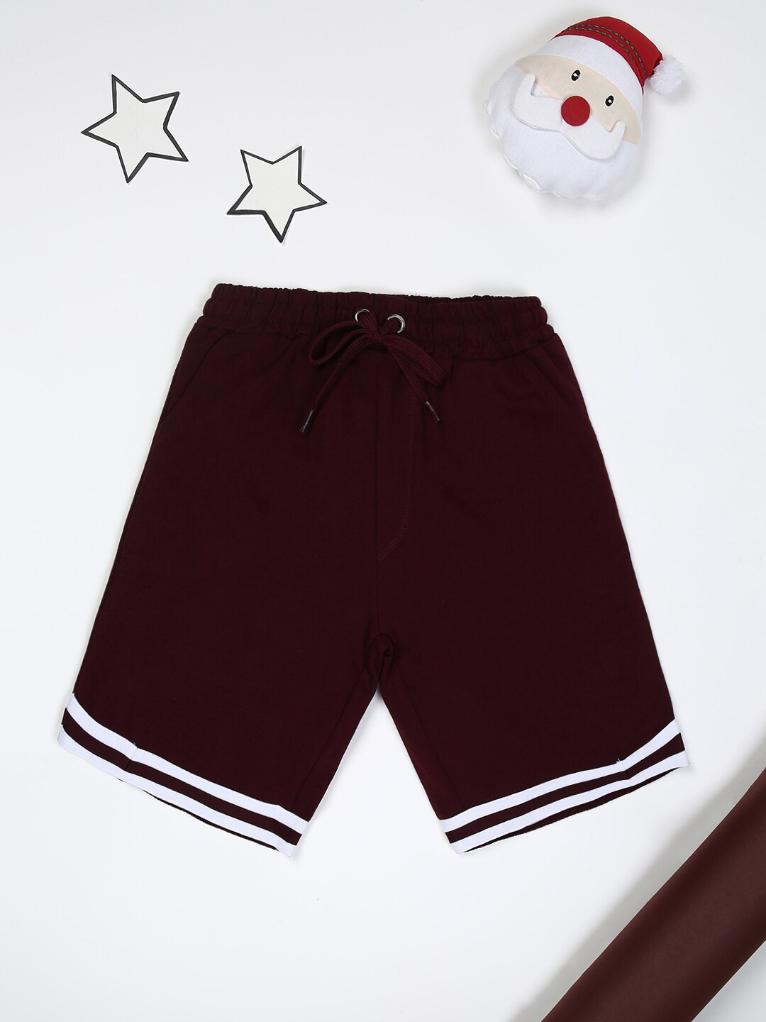 

Urban Dog Boys Mid-Rise Cotton Shorts, Maroon