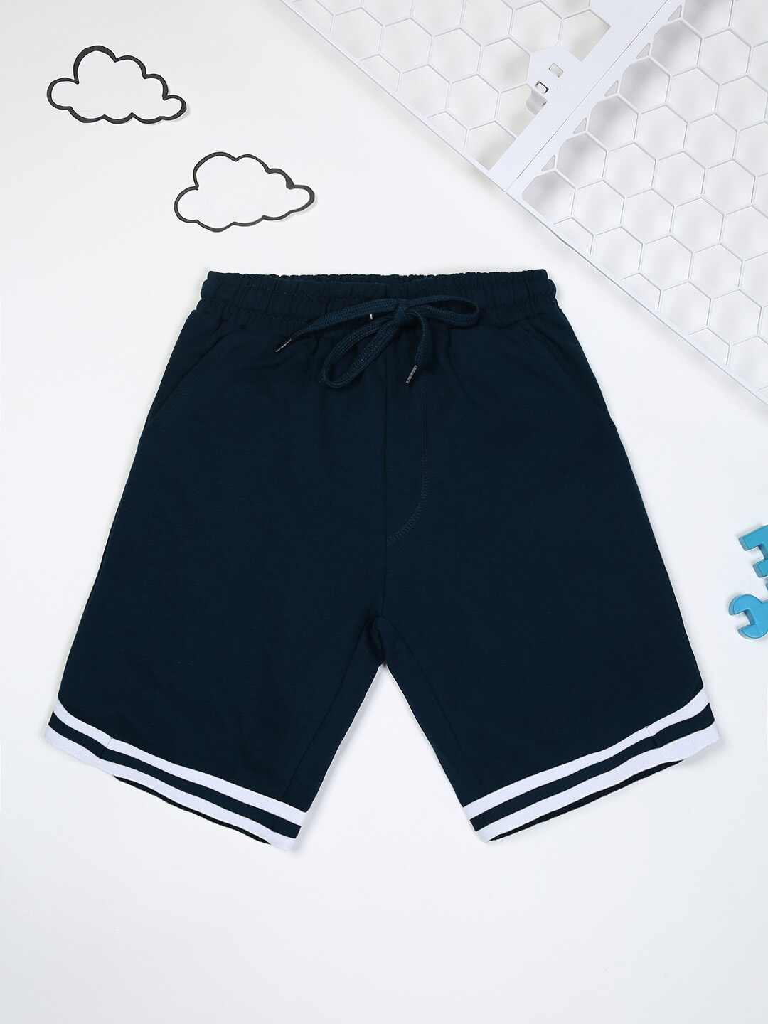 

Urban Dog Boys Mid-Rise Cotton Shorts, Blue