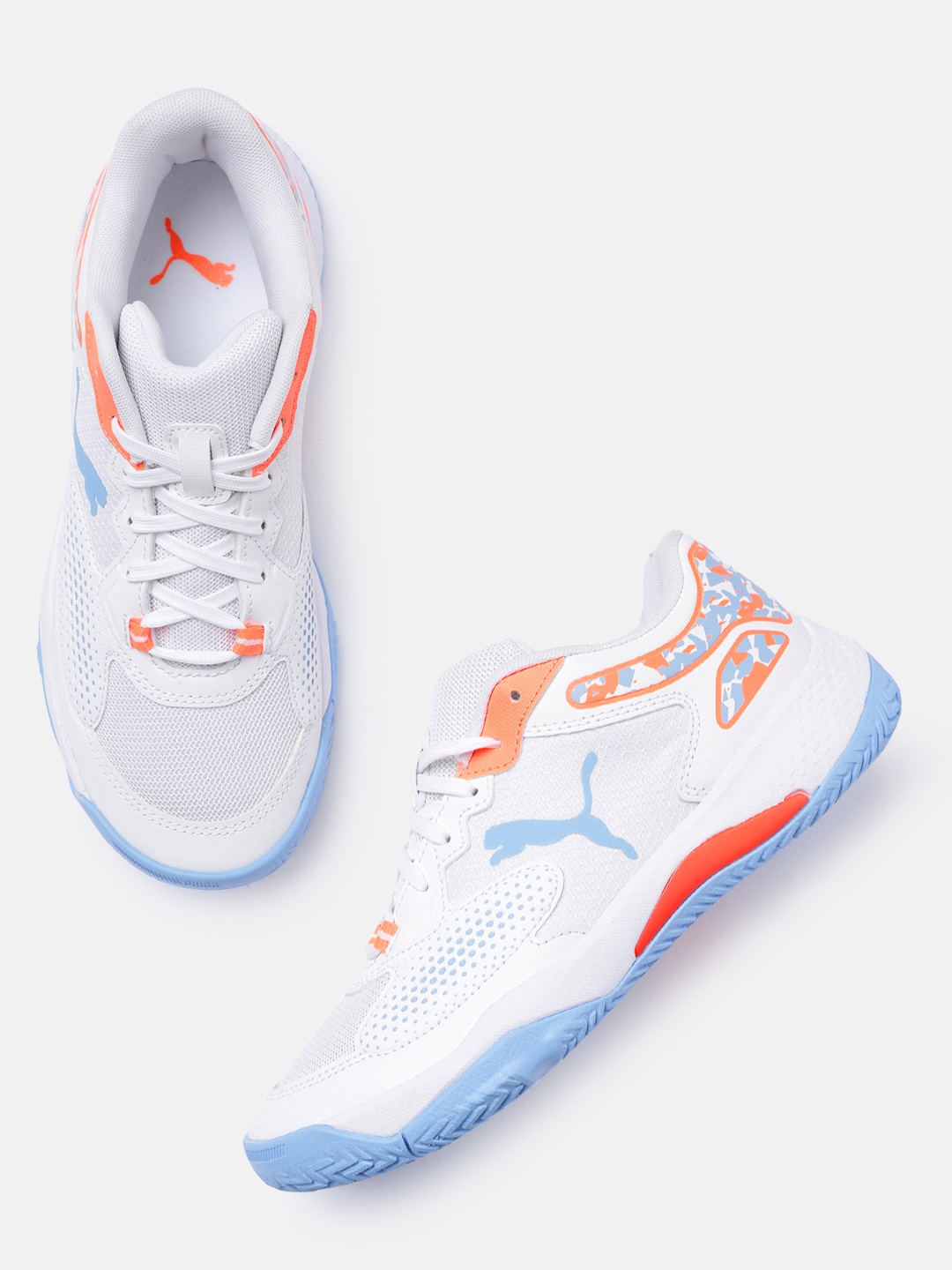 

Puma Unisex Solarcourt RCT Badminton Non-Marking Shoes, White