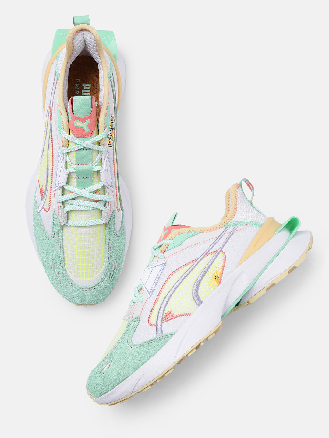 

Puma Unisex Pwrframe OP-1 Kidult Colourblocked Sneakers, White