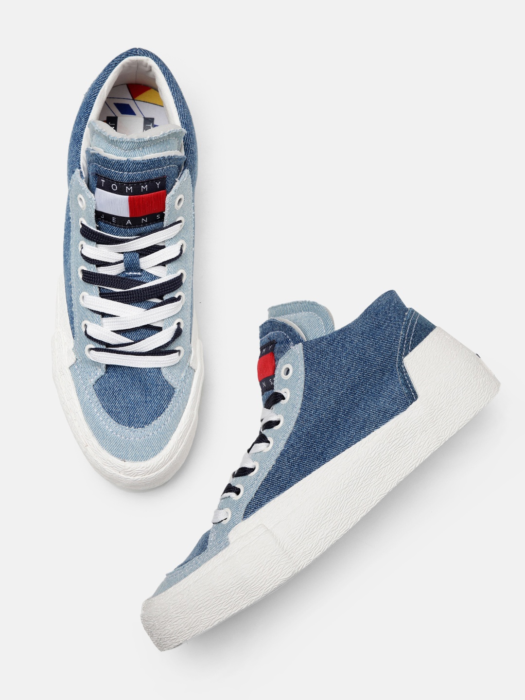 

Tommy Hilfiger Men TJM Lace Up Vulc Denim Sneakers, Blue