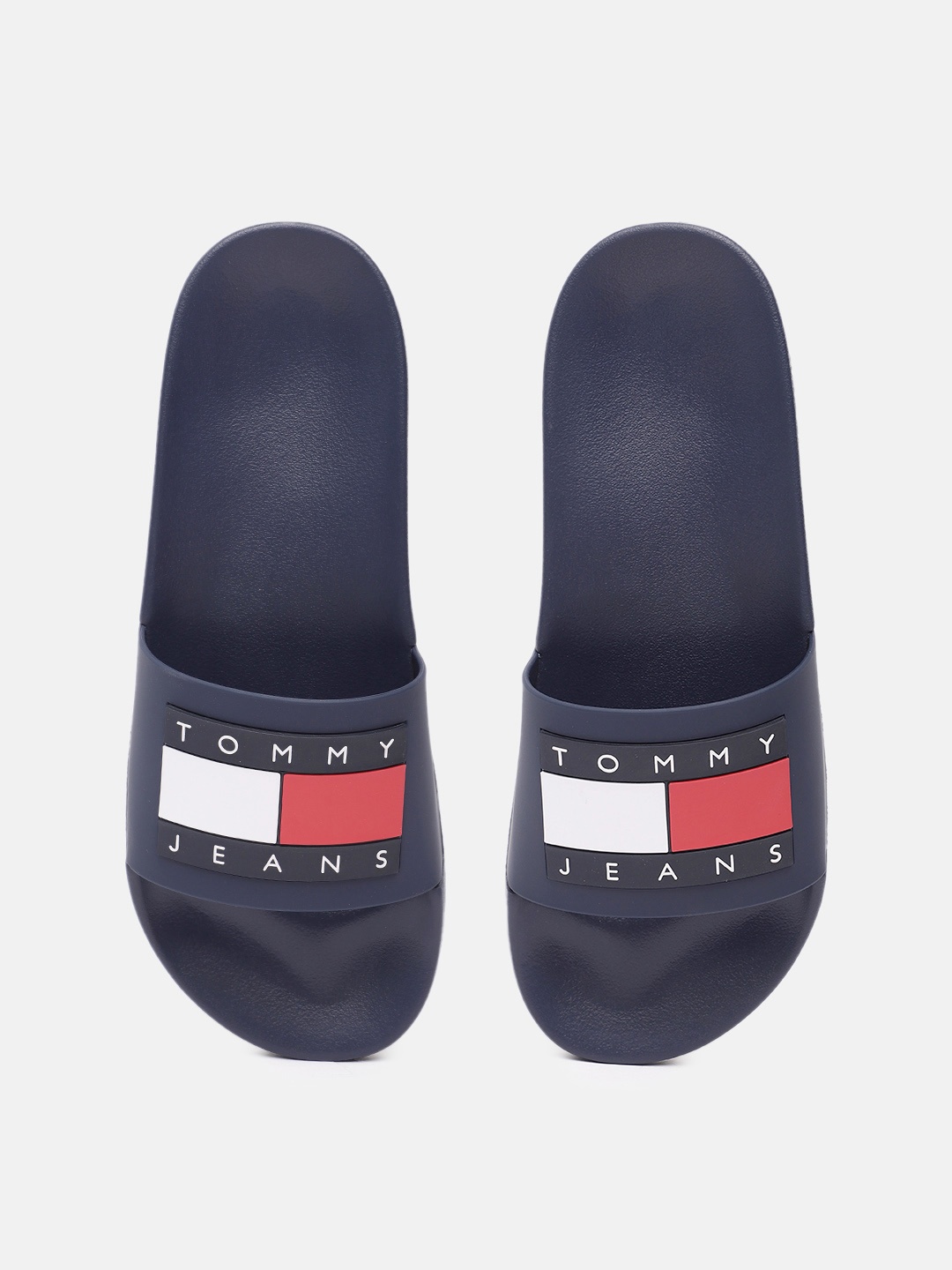 

Tommy Hilfiger Men Brand Logo Print Sliders, Navy blue