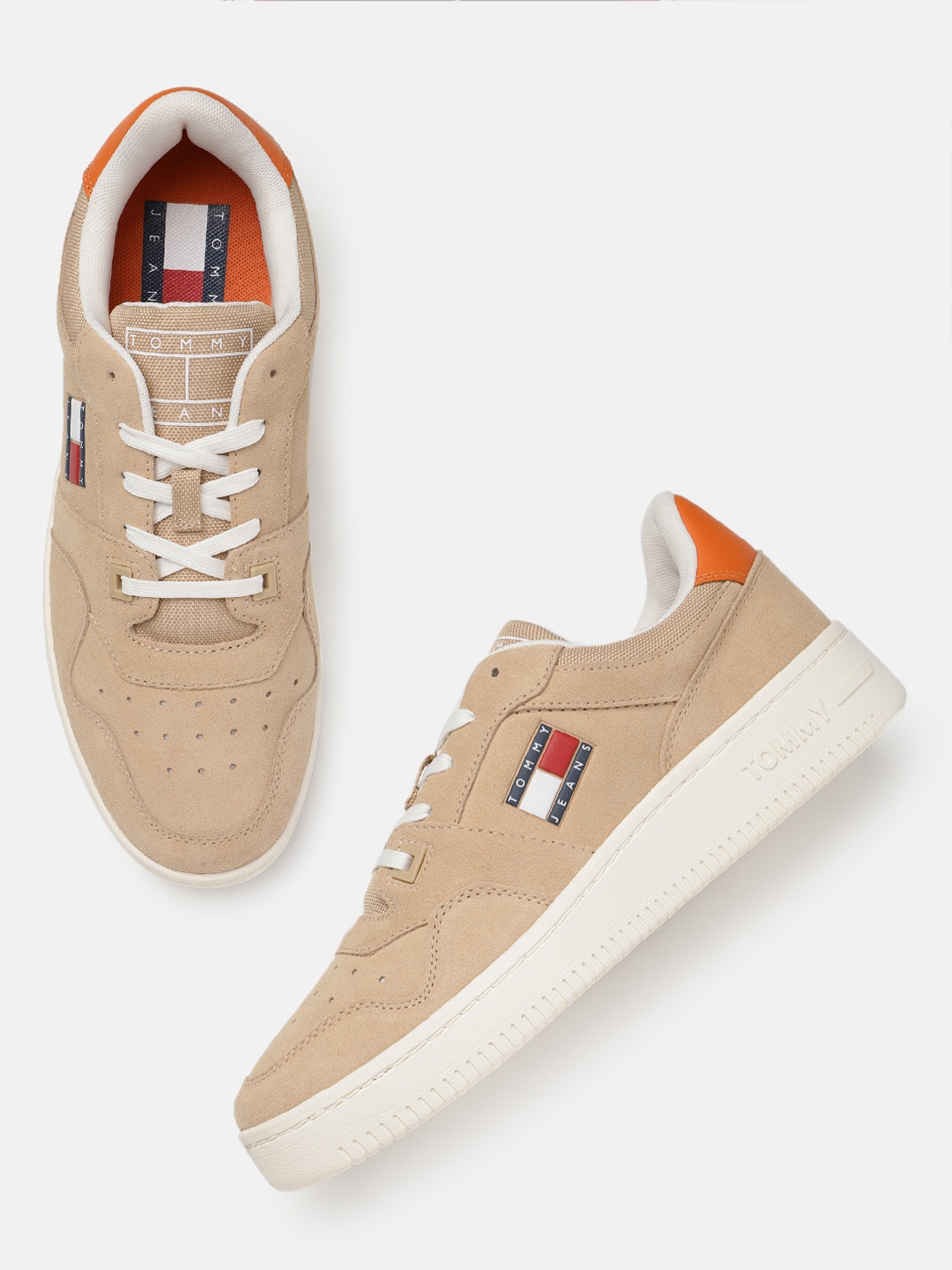 

Tommy Hilfiger Men Perforations Sneakers, Beige