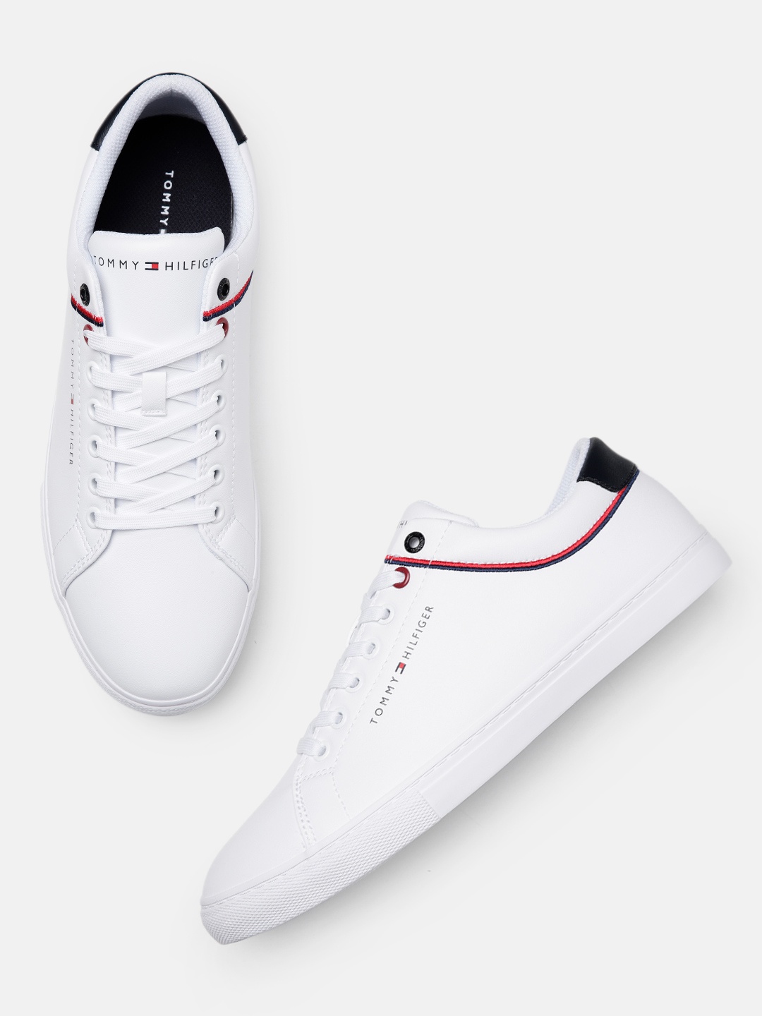 

Tommy Hilfiger Men Solid Regular Sneakers, White
