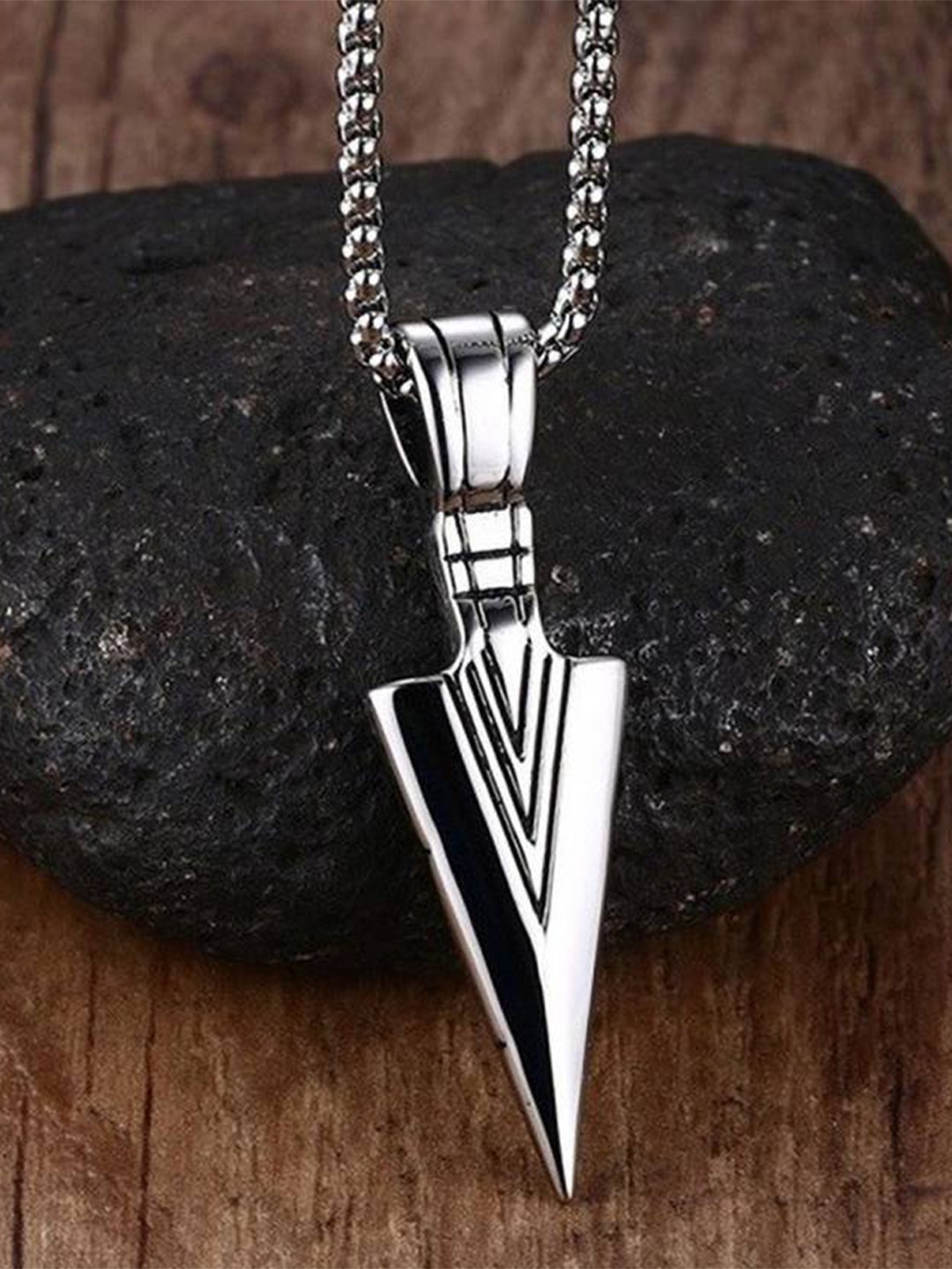 

KARISHMA KREATIONS Silver-Plated Arrow Pendant Chain