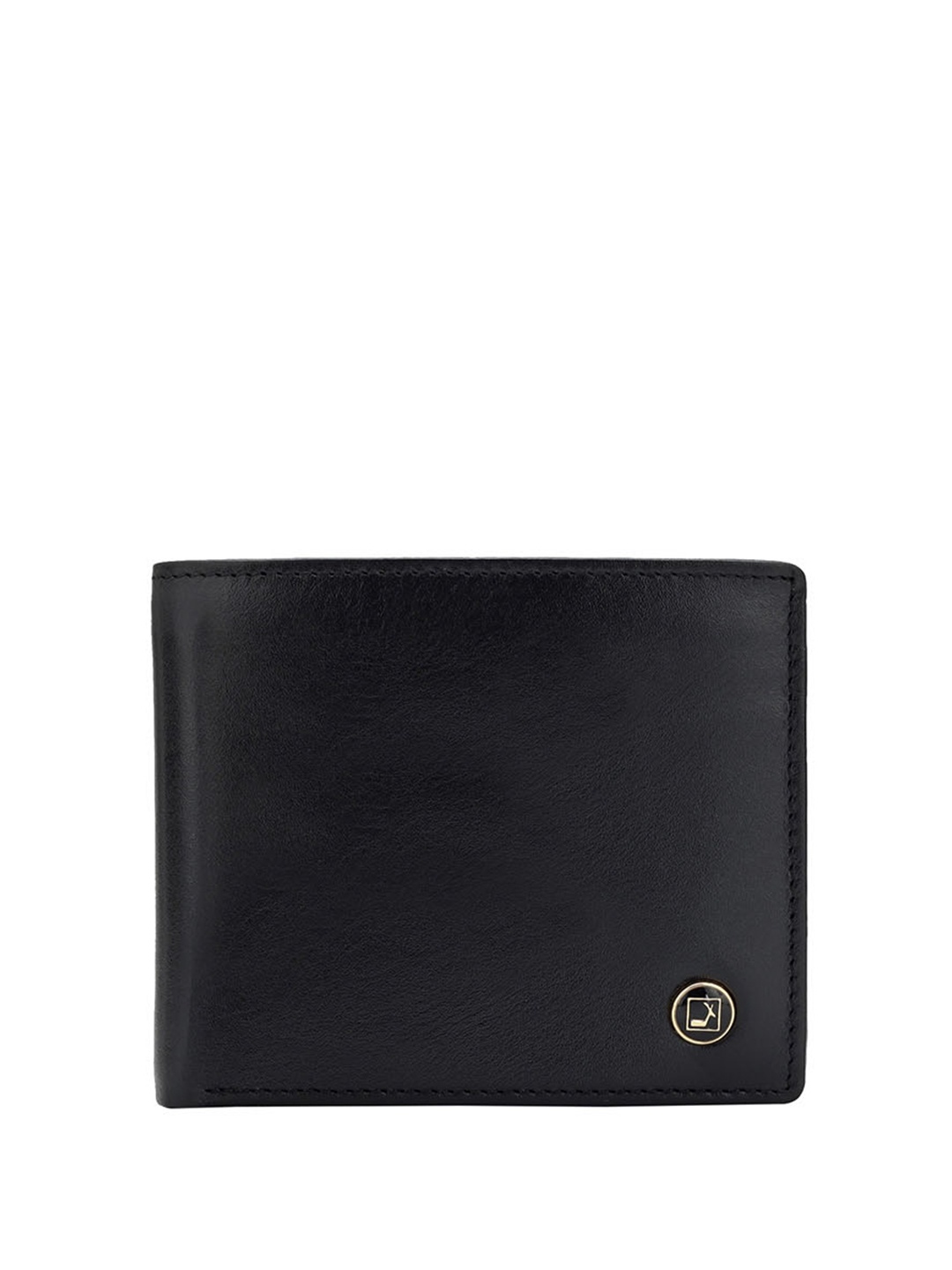 

Da Milano Men Textured Leather Two Fold Wallet, Black