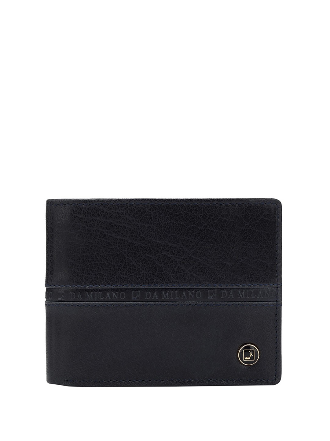 

Da Milano Men Leather Two Fold Wallet, Blue