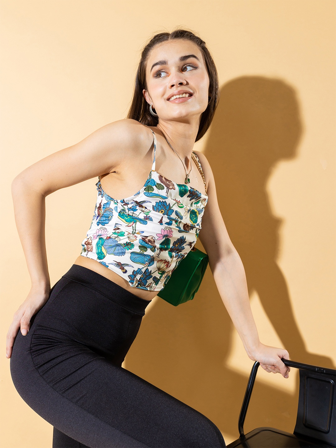 

Stylecast X Hersheinbox Floral Printed Crop Top, Multi