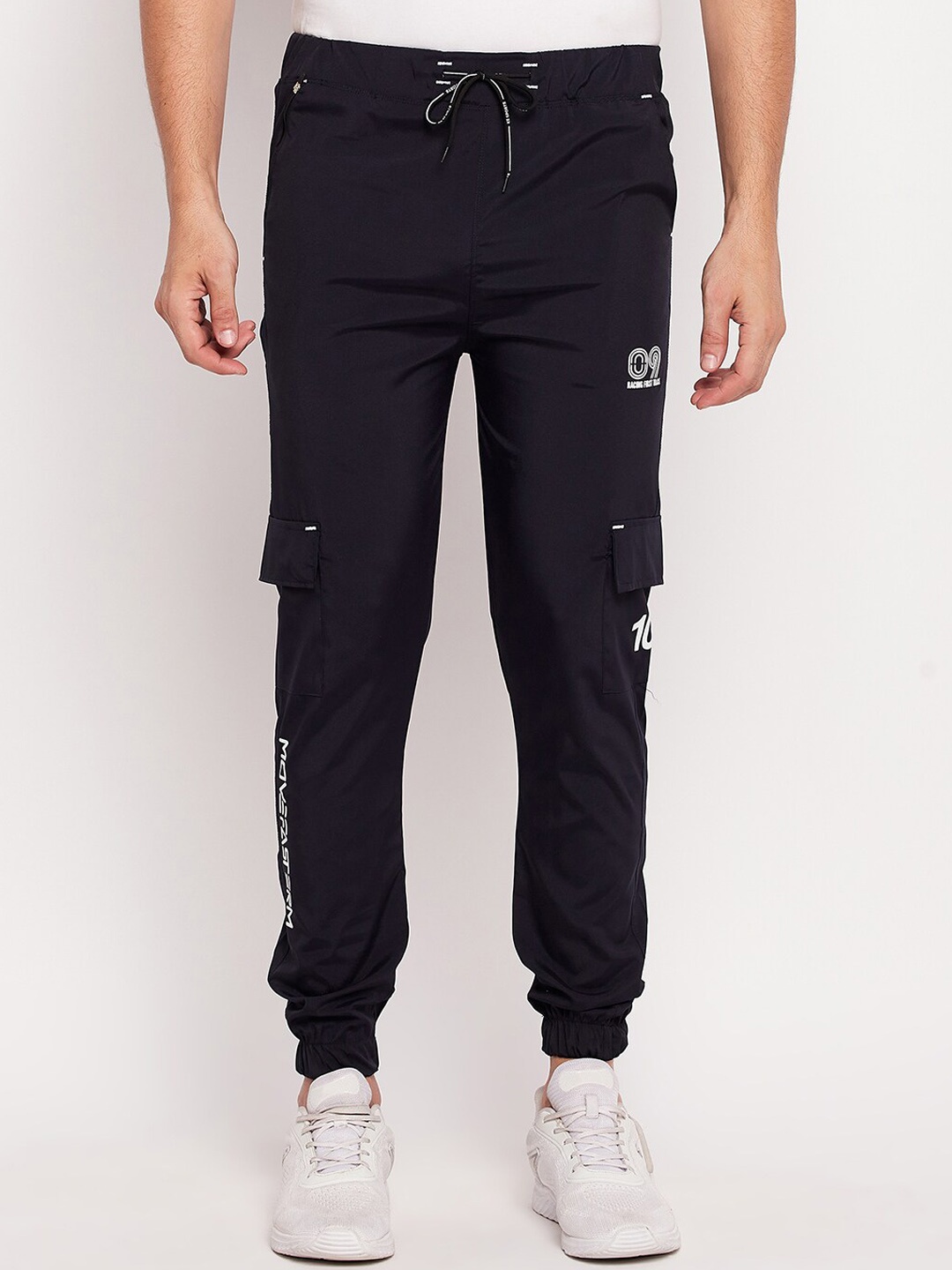 

Camey Men Tapered Fit Sports Cargo Joggers, Navy blue