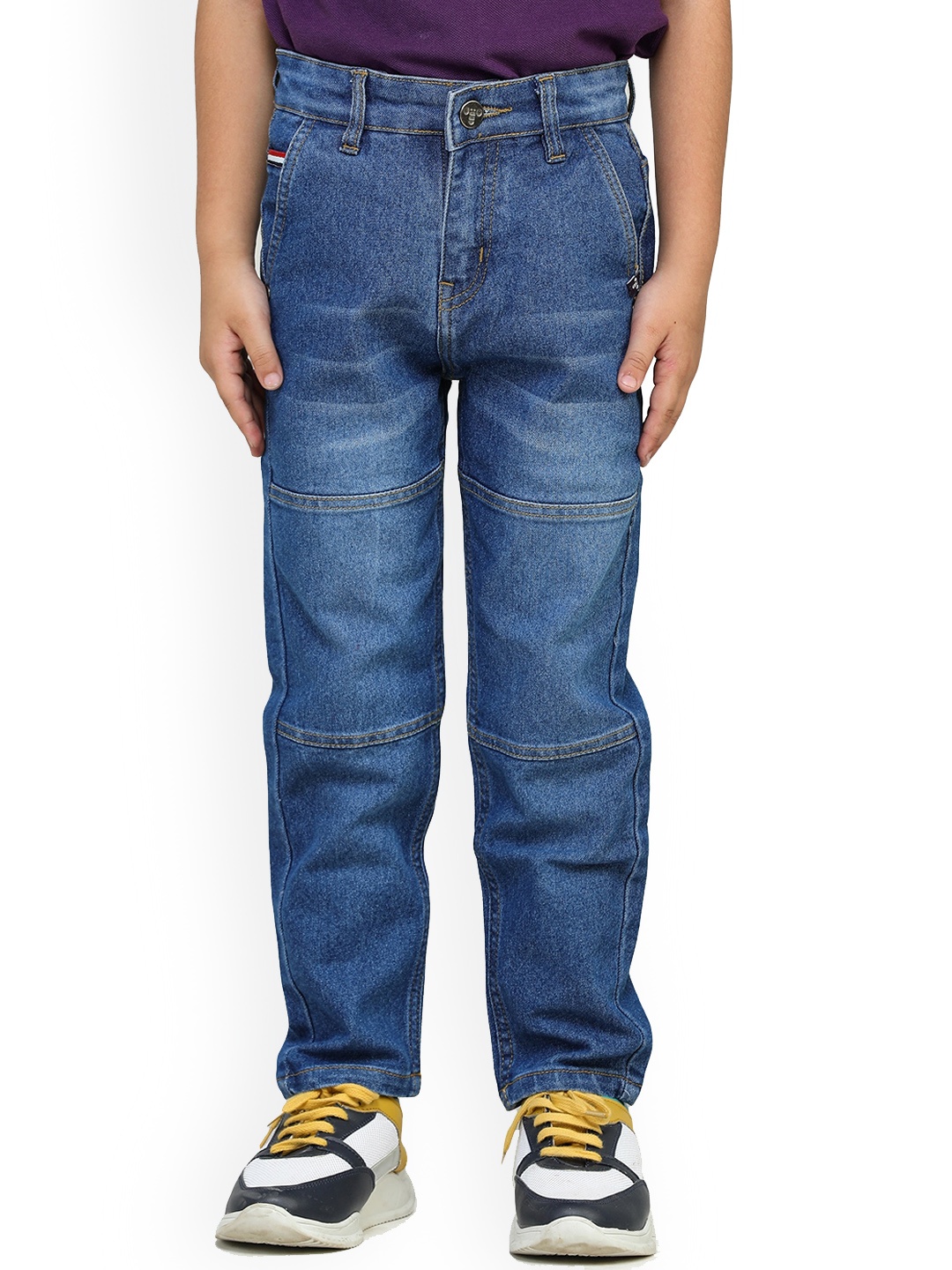 

toothless Boys Mid-Rise Light Fade Clean Look Cotton Jeans, Blue