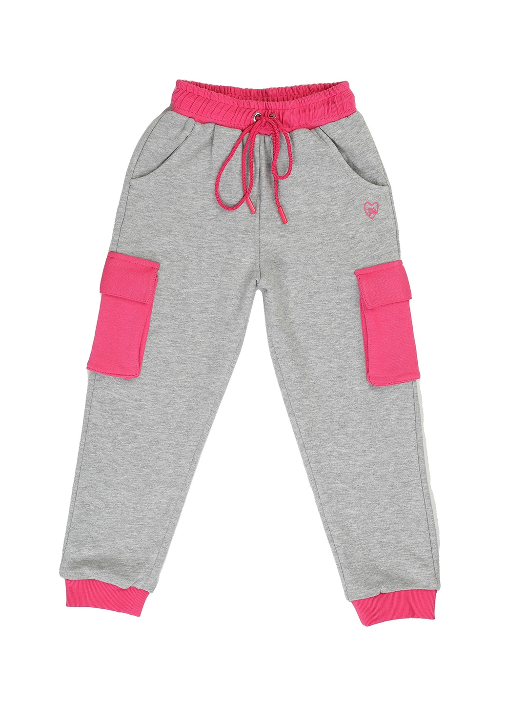 

toothless Girls Mid-Rise Cotton Joggers, Grey