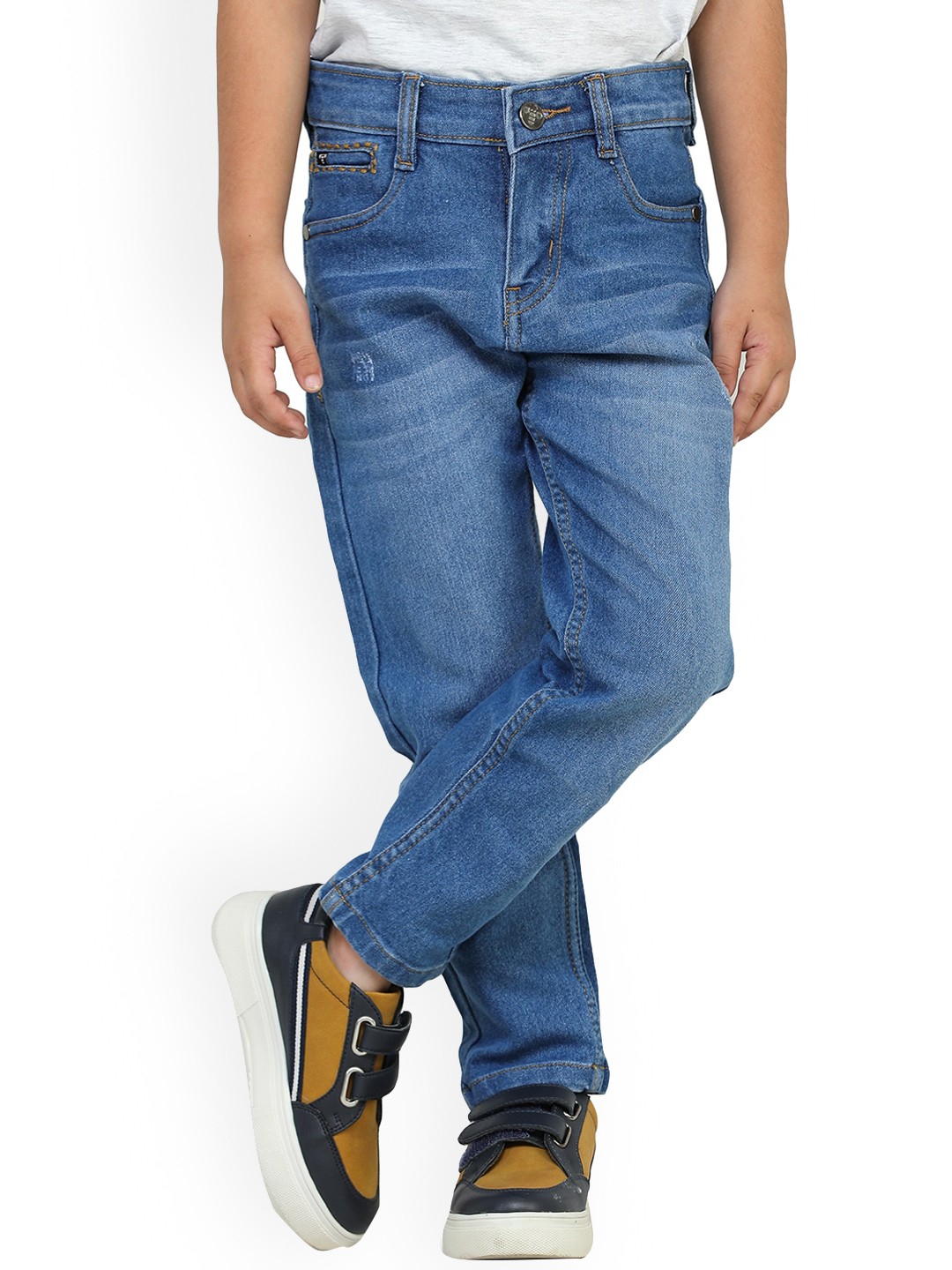 

toothless Boys Mid Rise Clean Look Light Fade Denim Jeans, Blue