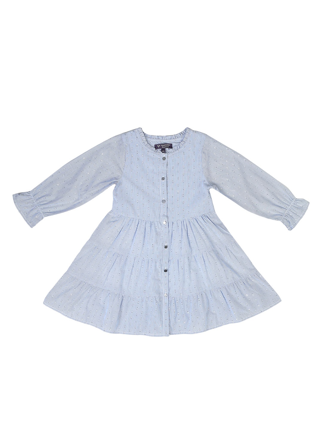 

toothless Girls Striped Fit & Flare Dress, Blue