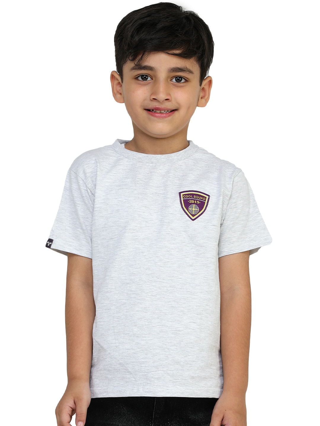 

toothless Boys Round Neck Cotton T-shirt, Grey