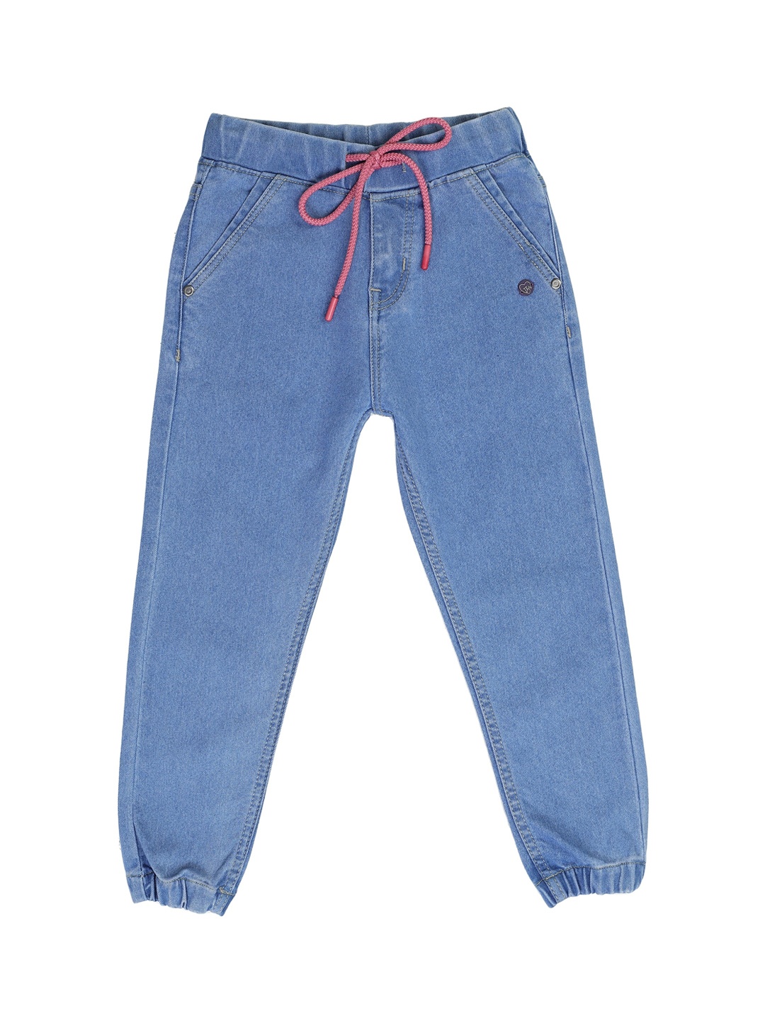 

toothless Girls Mid-Rise Cotton Jeans, Blue