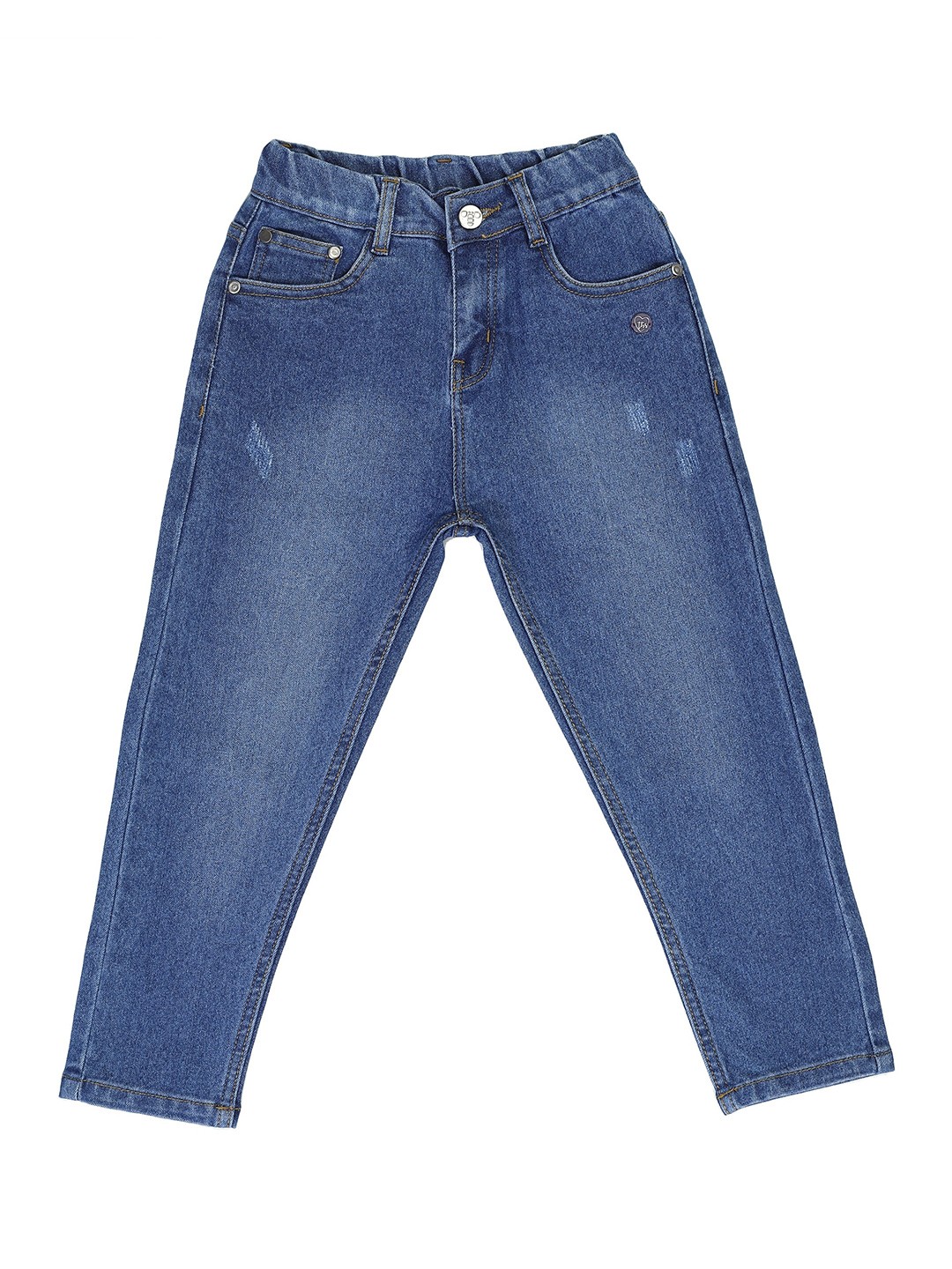 

toothless Girls Mid Rise Clean Look Light Fade Denim Jeans, Blue