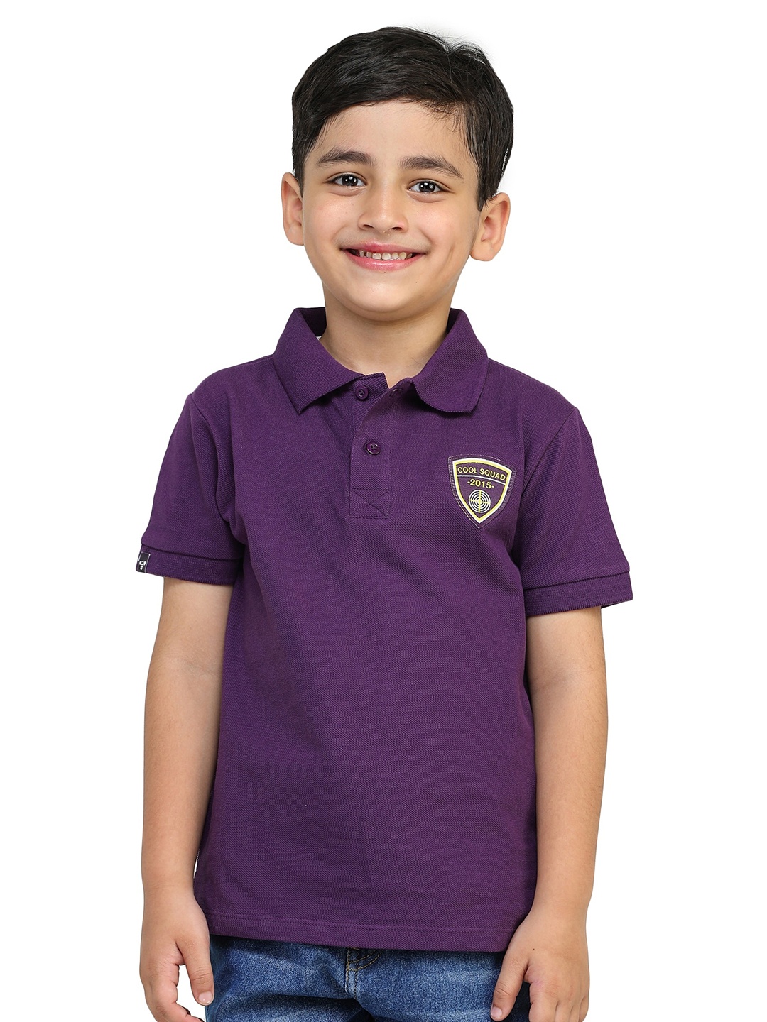 

toothless Boys Polo Collar Casual Cotton T-shirt, Purple