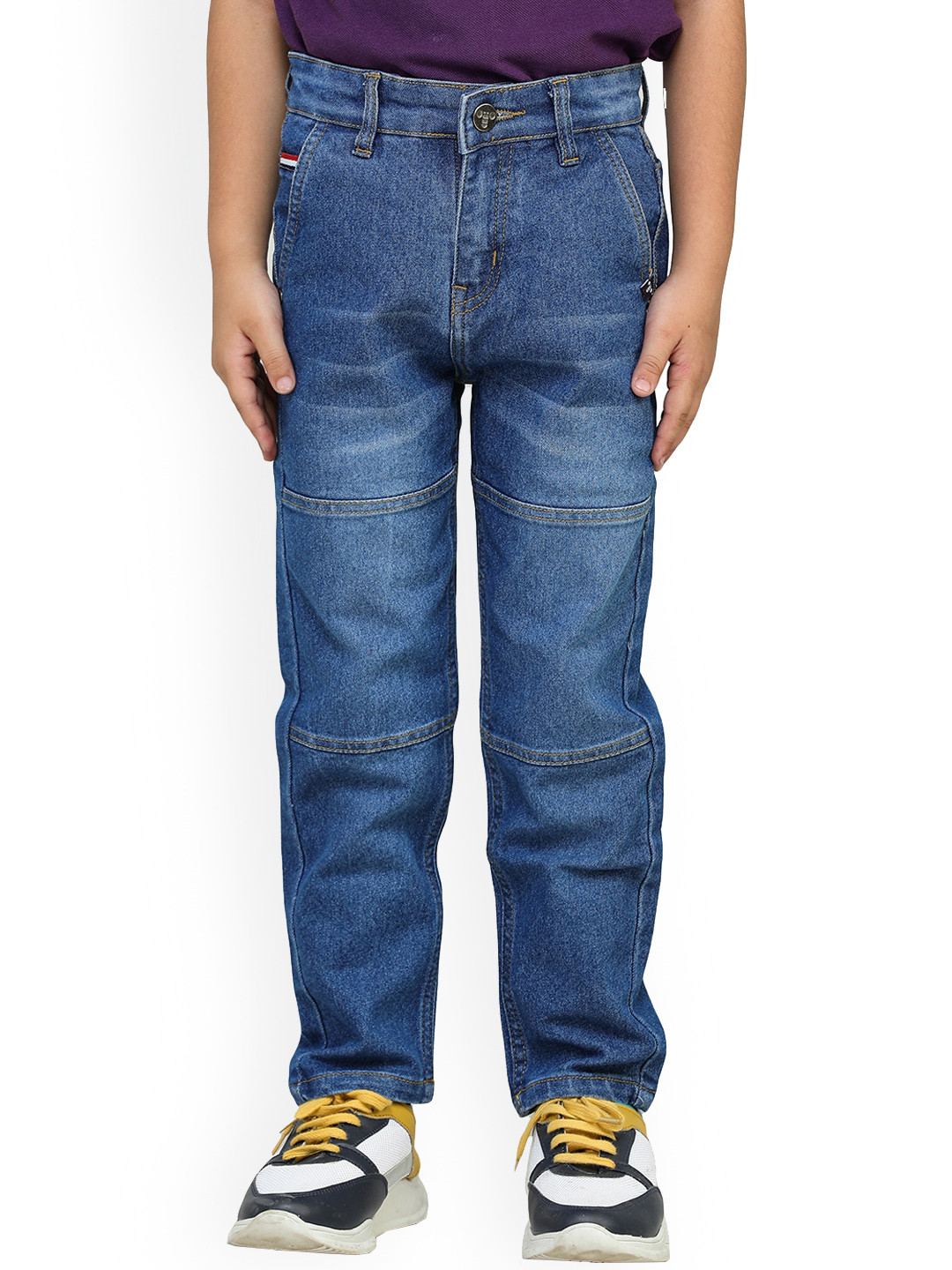 

toothless Boys Mid-Rise Light Fade Clean Look Cotton Jeans, Blue