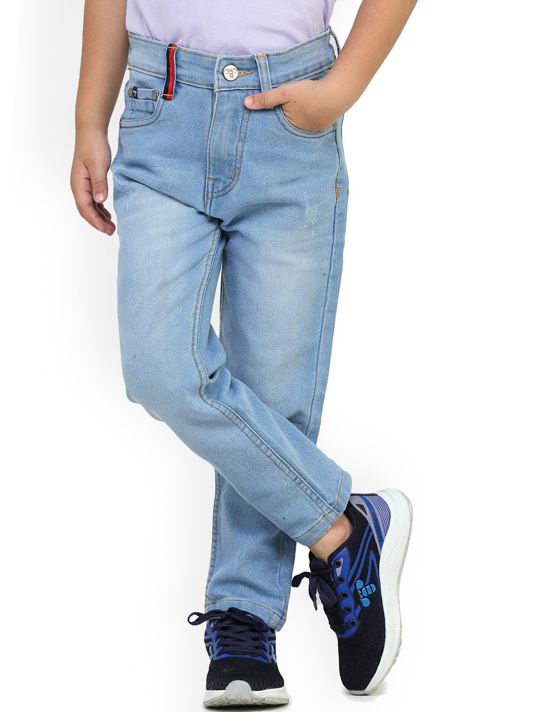 

toothless Boys Mid-Rise Light Fade Clean Look Cotton Jeans, Blue