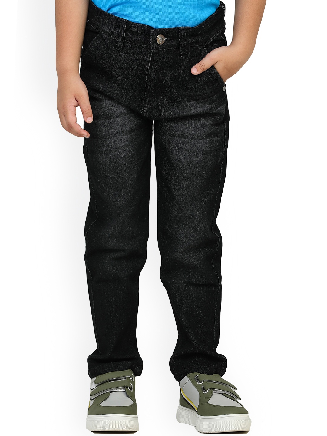 

toothless Boys Mid-Rise Light Fade Clean Look Jeans, Black