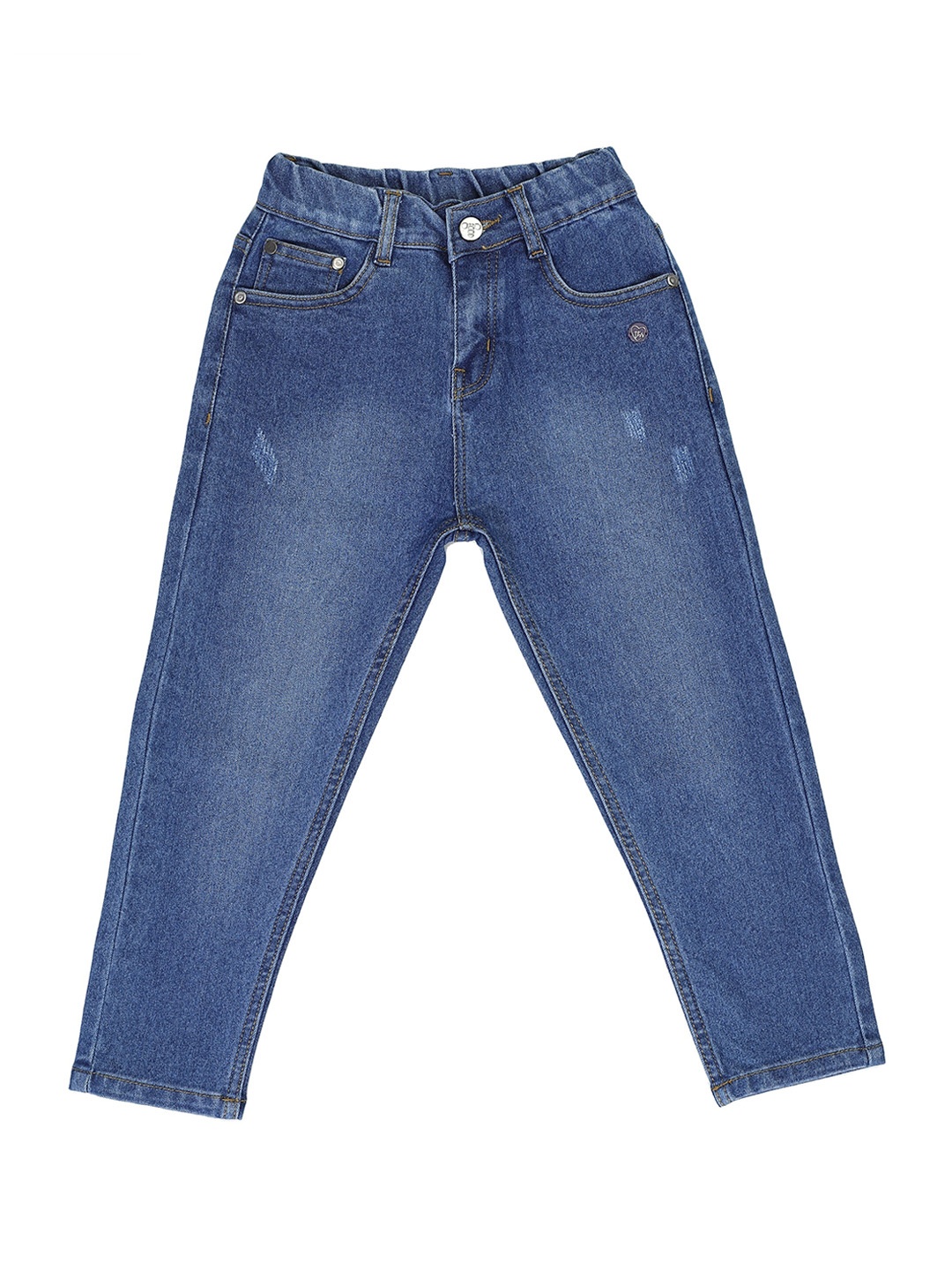 

toothless Girls Mid Rise Clean Look Light Fade Denim Jeans, Blue