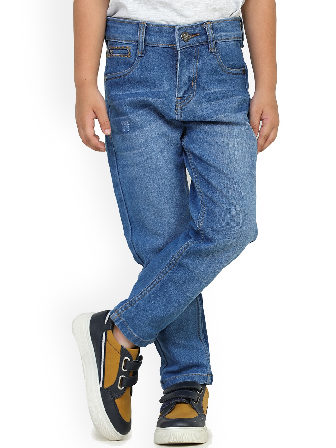 

toothless Boys Mid-Rise Light Fade Clean Look Jeans, Blue