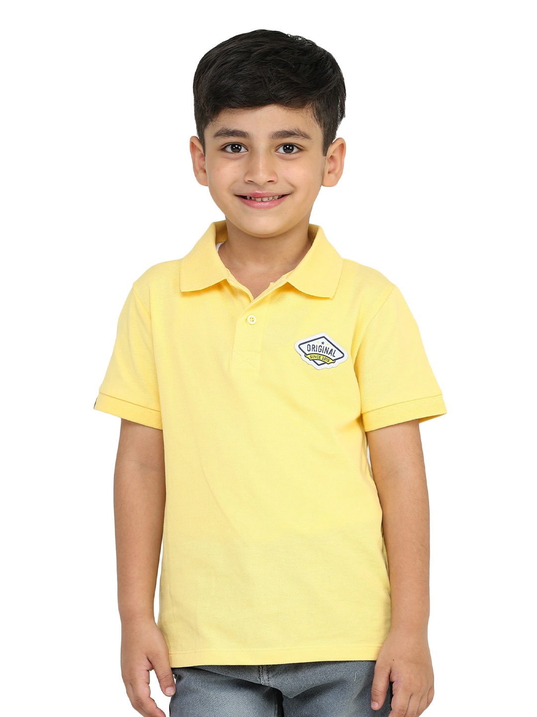 

toothless Boys Polo Collar T-shirt, Yellow