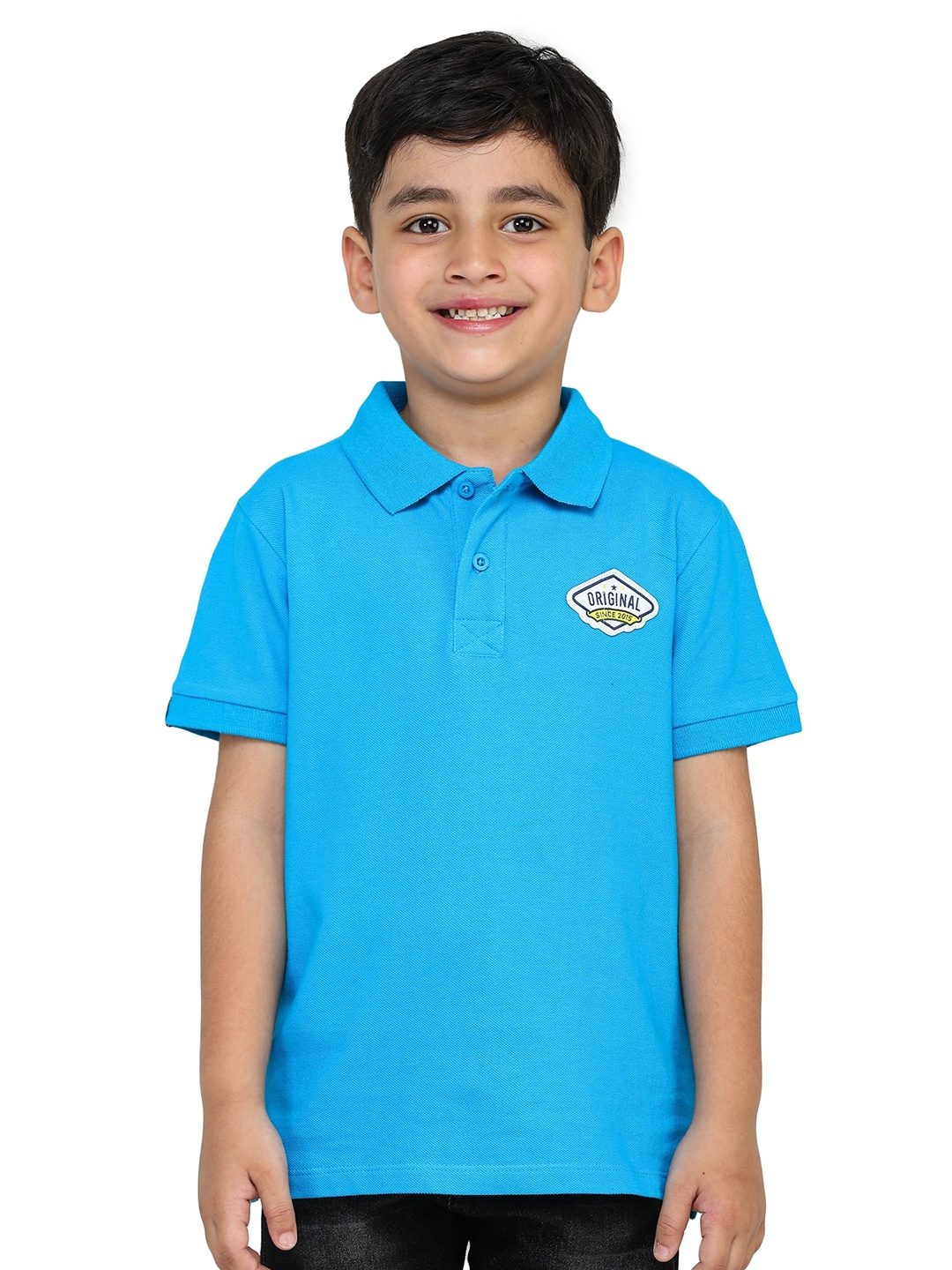 

toothless Boys Polo Collar Cotton Casual T-shirt, Blue