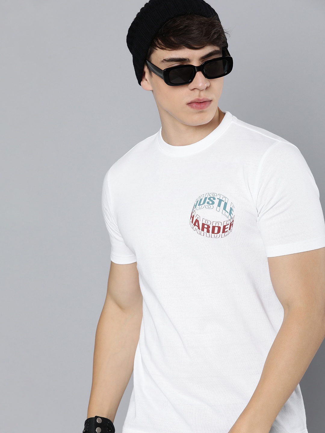 

R Code by The Roadster Life Co Men T-shirt, White