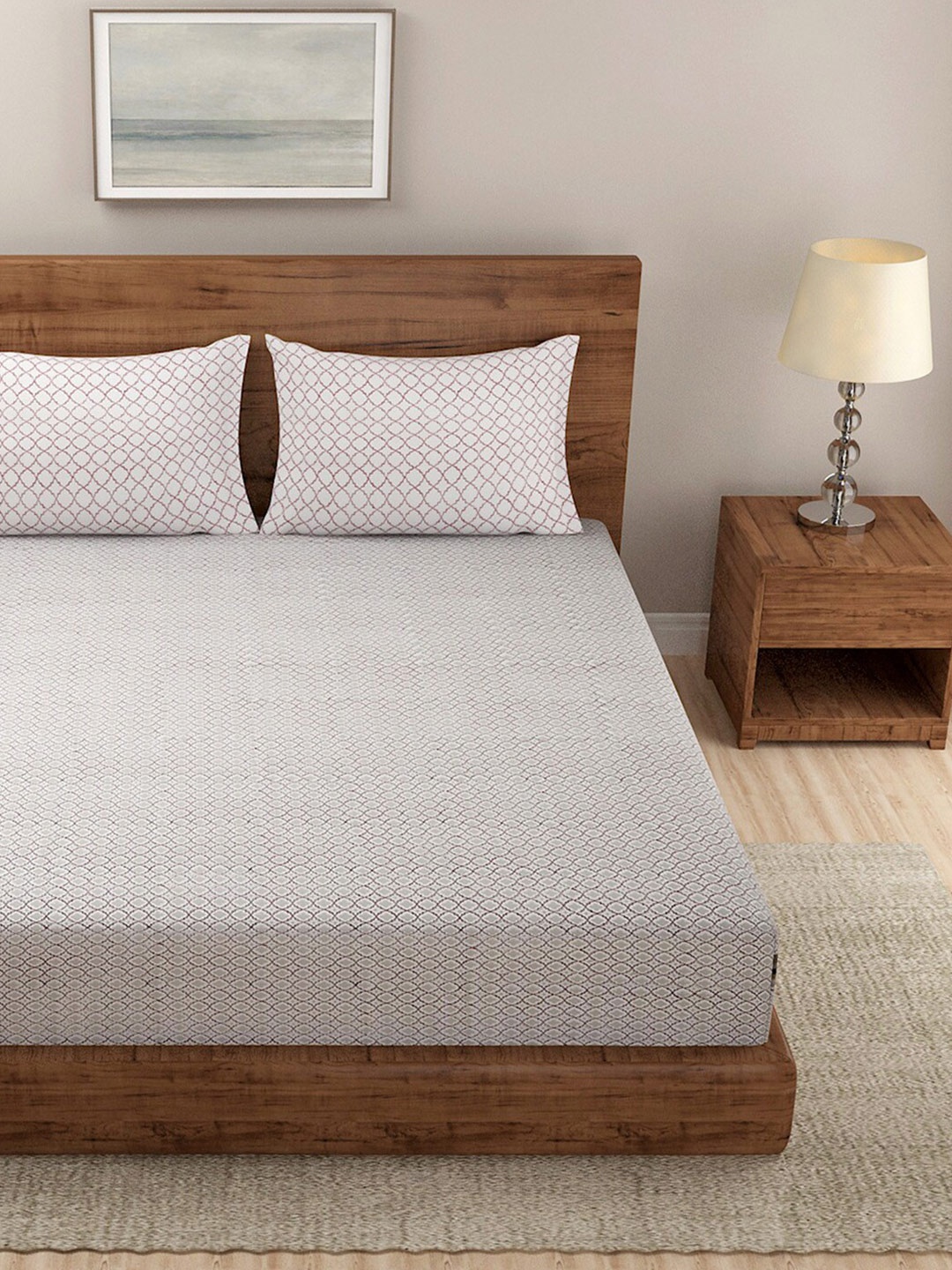 

Fabindia Pink Geometric Cotton Single Bedsheet With 1 Pillow Cover
