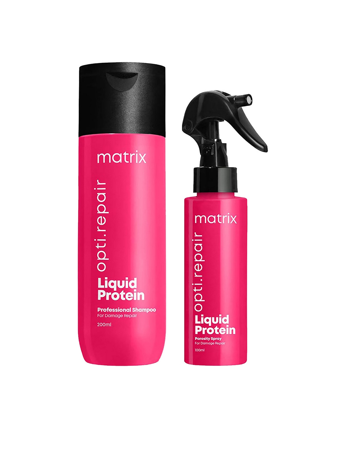 

MATRIX Set of Opti.Repair Liquid Protein Professional Shampoo & Porosity Hair Spray, Pink