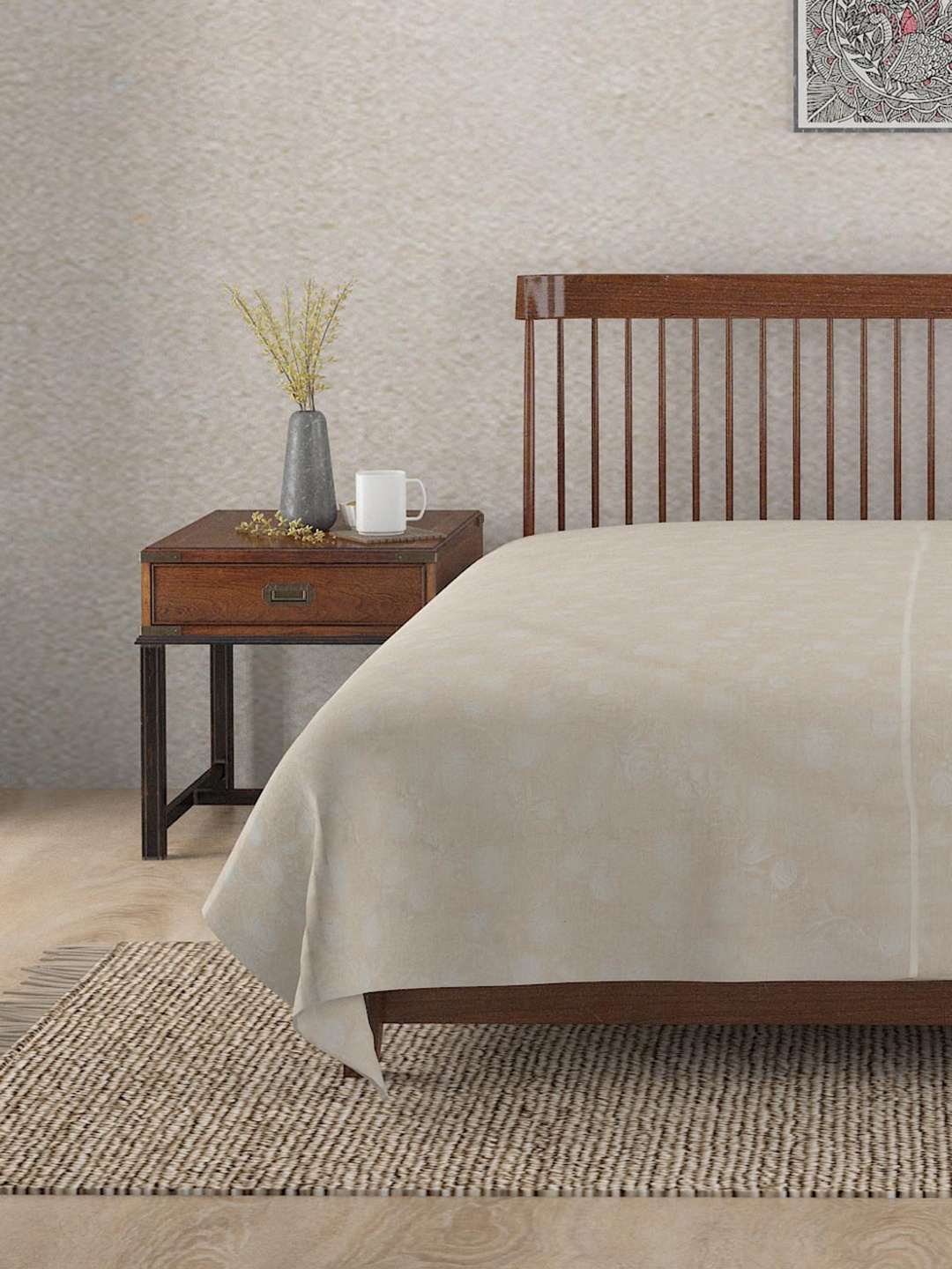 

Fabindia Amara Yellow Floral AC Room 350 GSM Cotton Single Bed Dohar