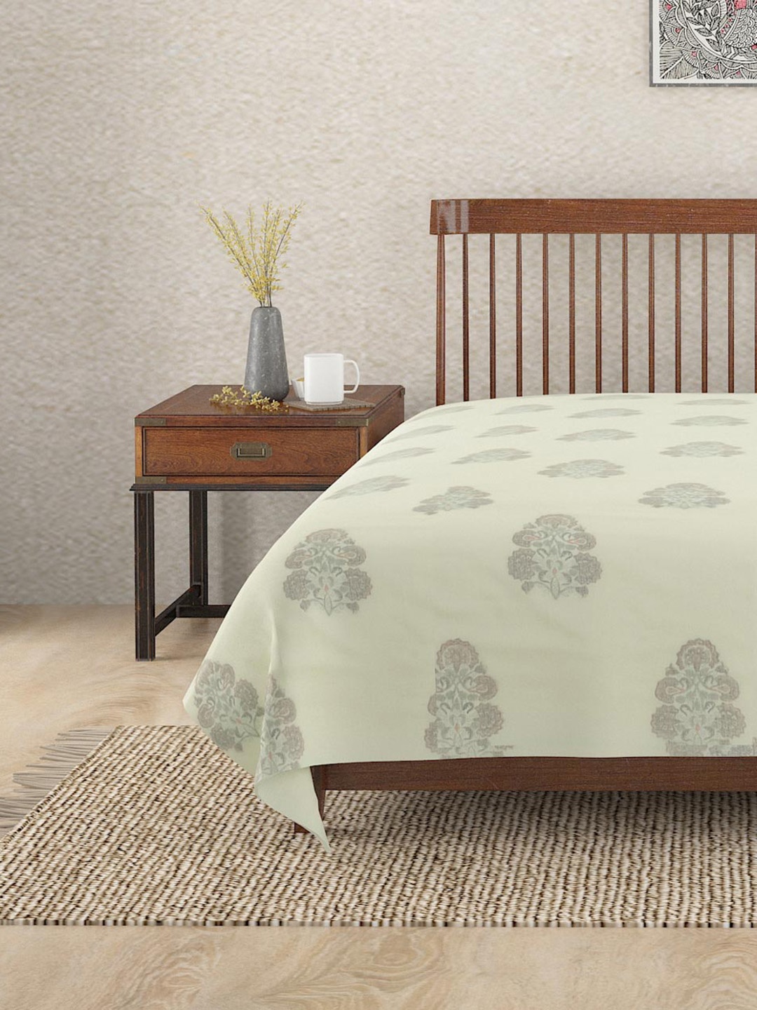 

Fabindia Navy Blue Ethnic Motifs AC Room 350 GSM Double Bed Dohar