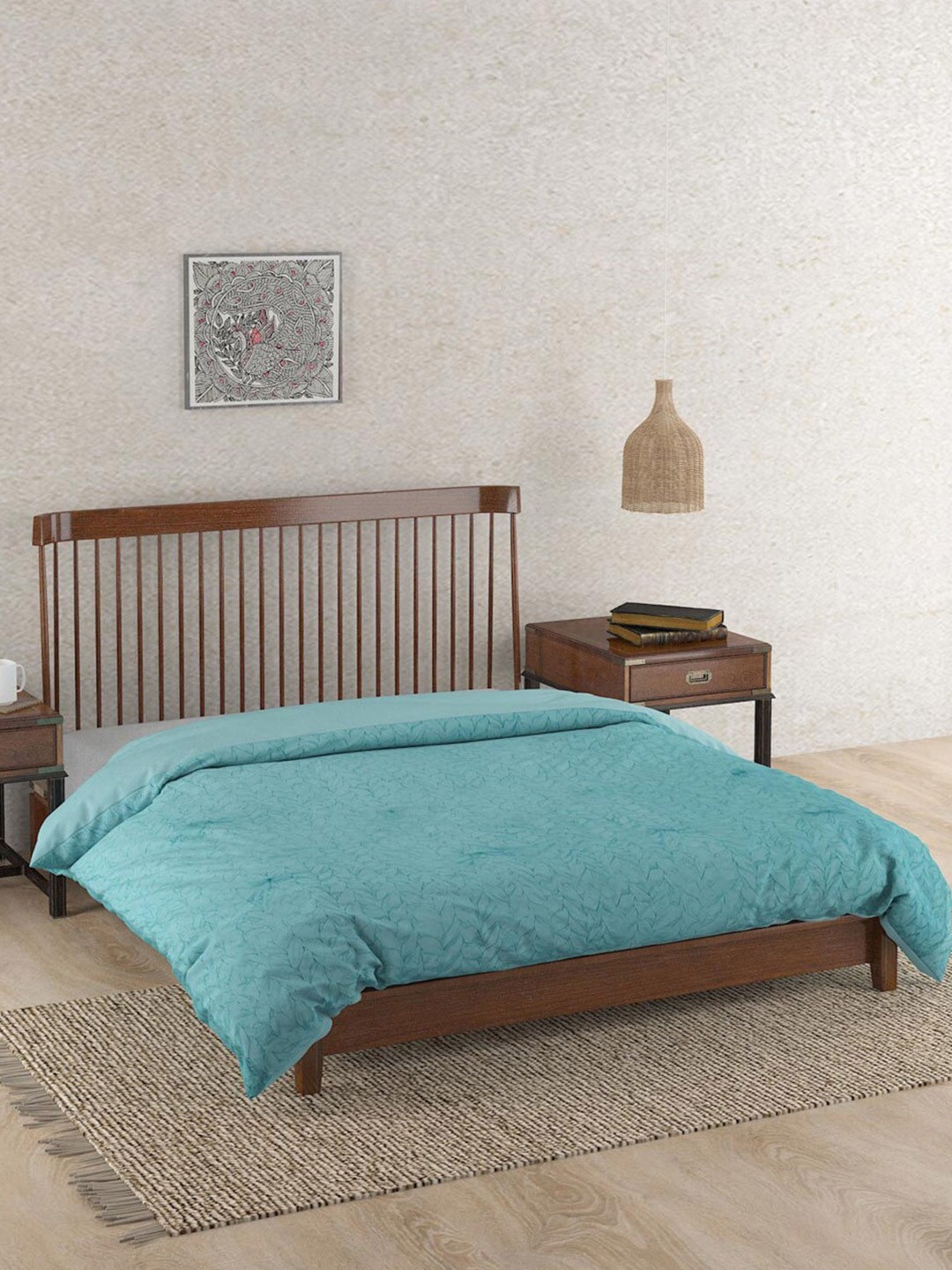 

Fabindia Blue Self Design AC Room 350 GSM Cotton Double Bed Quilt