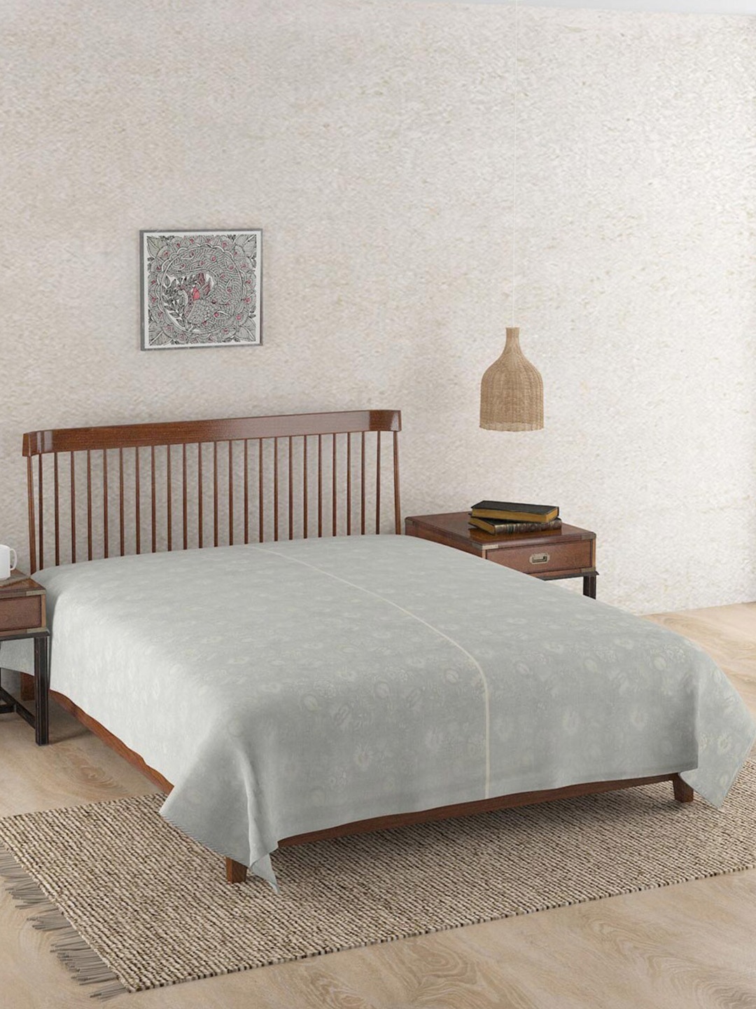 

Fabindia Blue & White Ethnic Motifs AC Room 350 GSM Cotton Double Bed Dohar