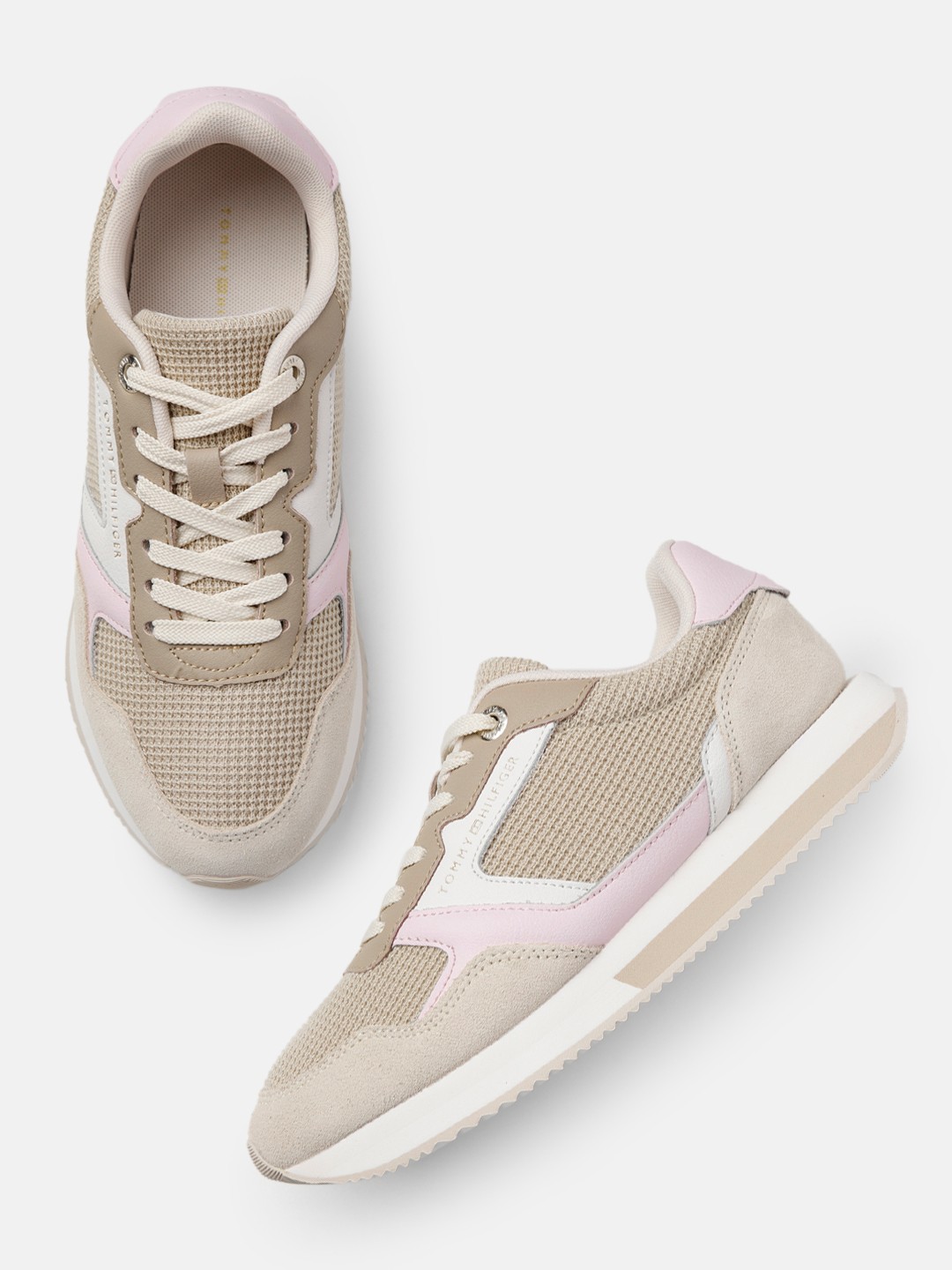 

Tommy Hilfiger Women Solid Sneakers, Beige