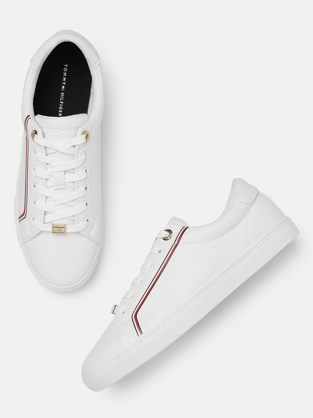 

Tommy Hilfiger Women Solid Sneakers, White