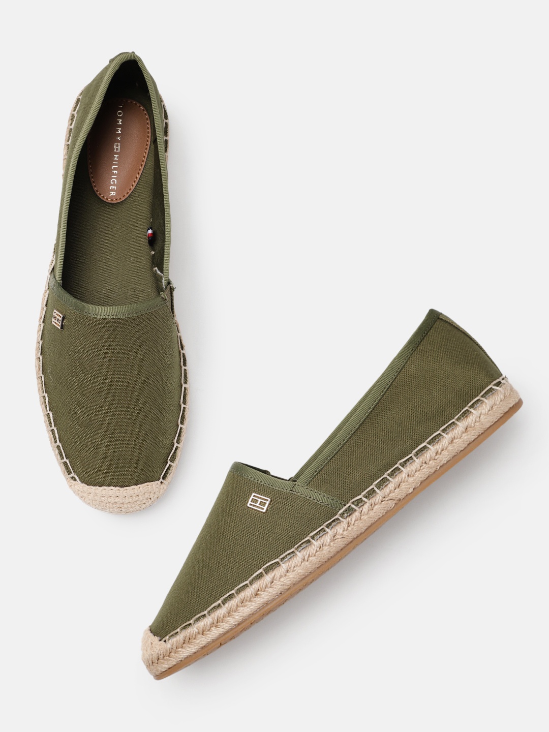 

Tommy Hilfiger Women IM Essential Solid Espadrilles, Olive